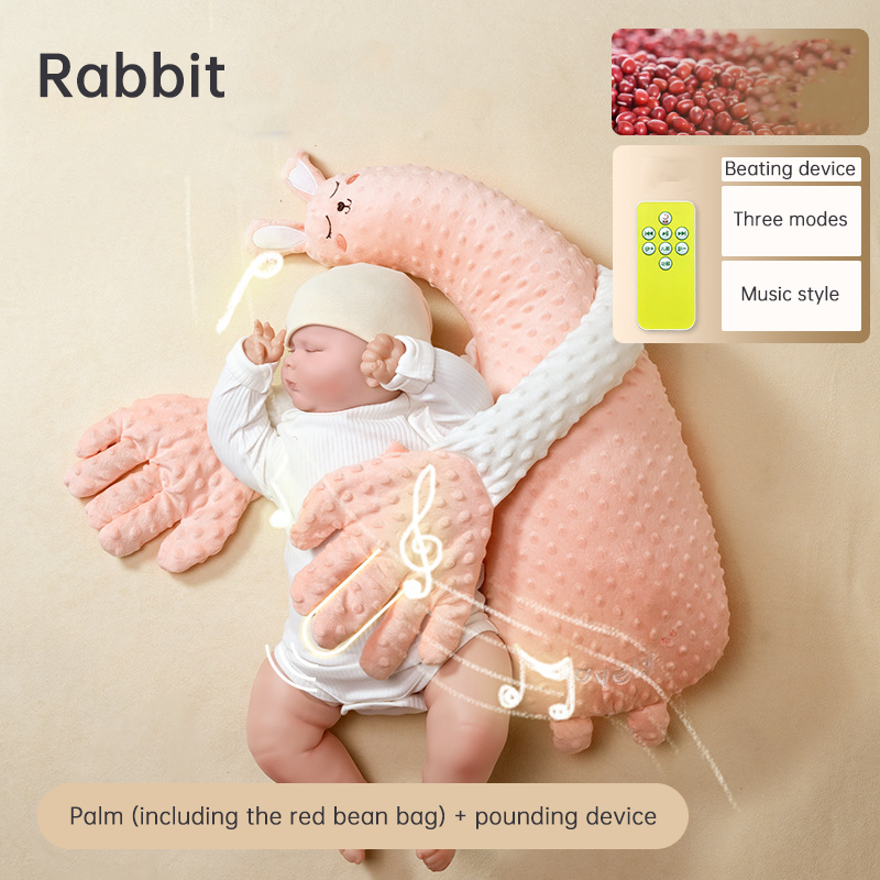 Babycare Soothing Sleep Aid: Anti-Moros Reflex Pillow and Patting Toy