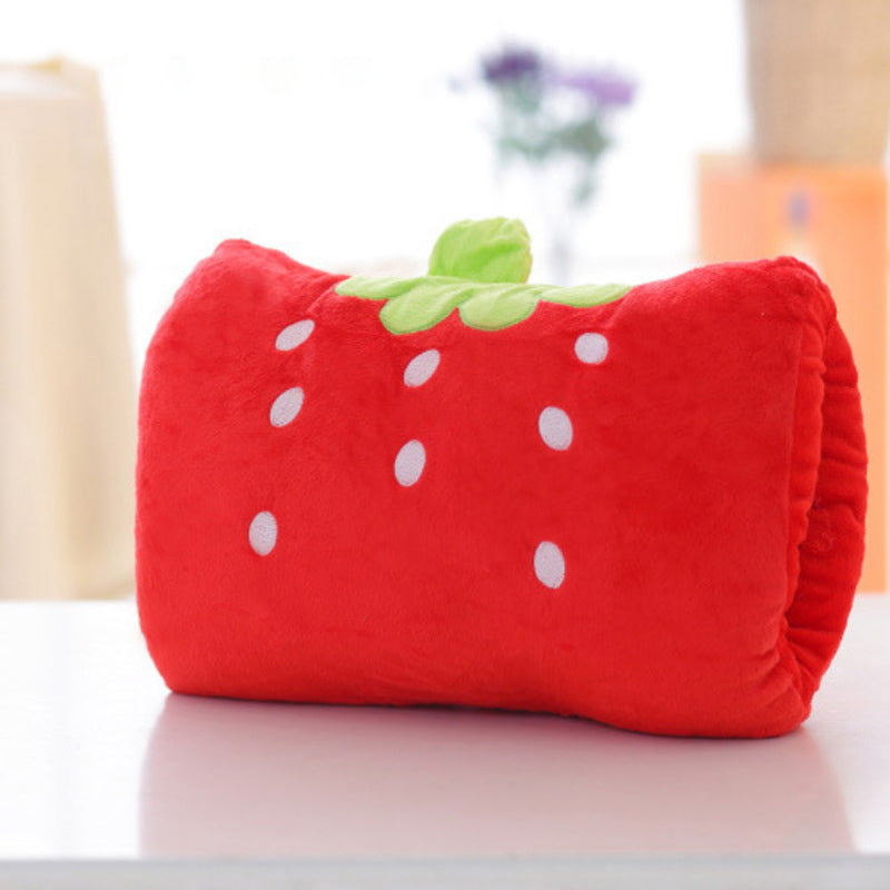Animated nap pillow, warm hand cover, cylindrical cushion, creative hand warmer, girls' plush toy