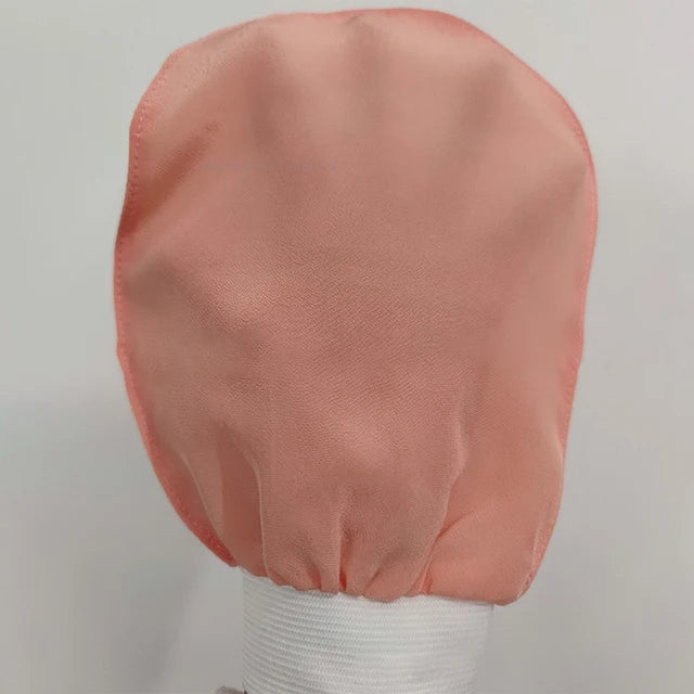 Silk exfoliating face wash and beauty towel, soft and exfoliating, bath and scrubbing, silk bath and face wash gloves