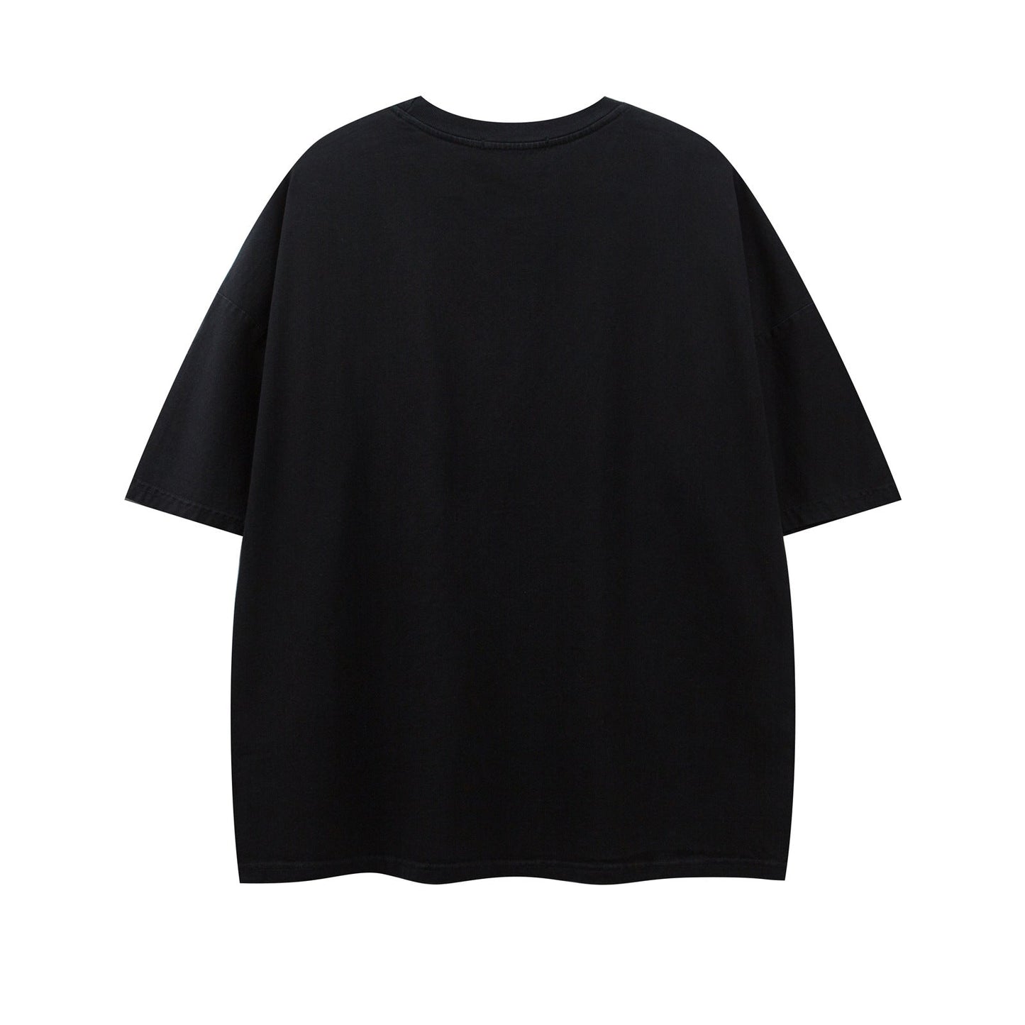 Retro Letter Print Crew Neck T-Shirt - Harajuku Style