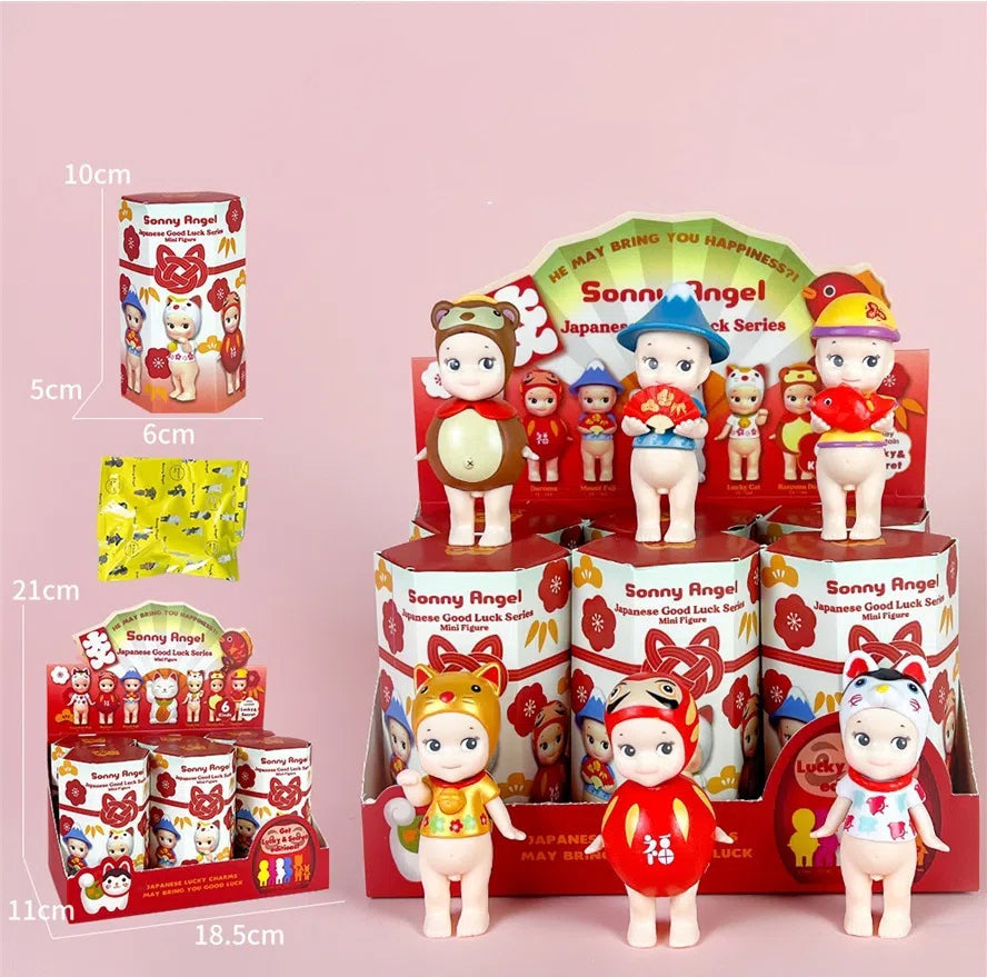 Party Angel Cheek Blind Box Car Ornament Mobile phone Decoration Handmade Anime Doll Finished End Box