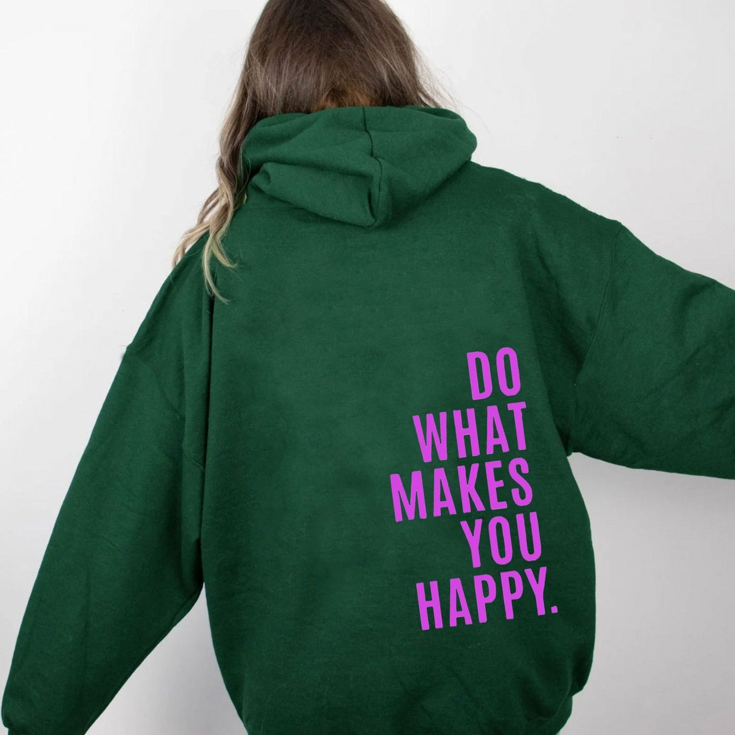 Do What Makes You Happy Off Shoulder Hoodie