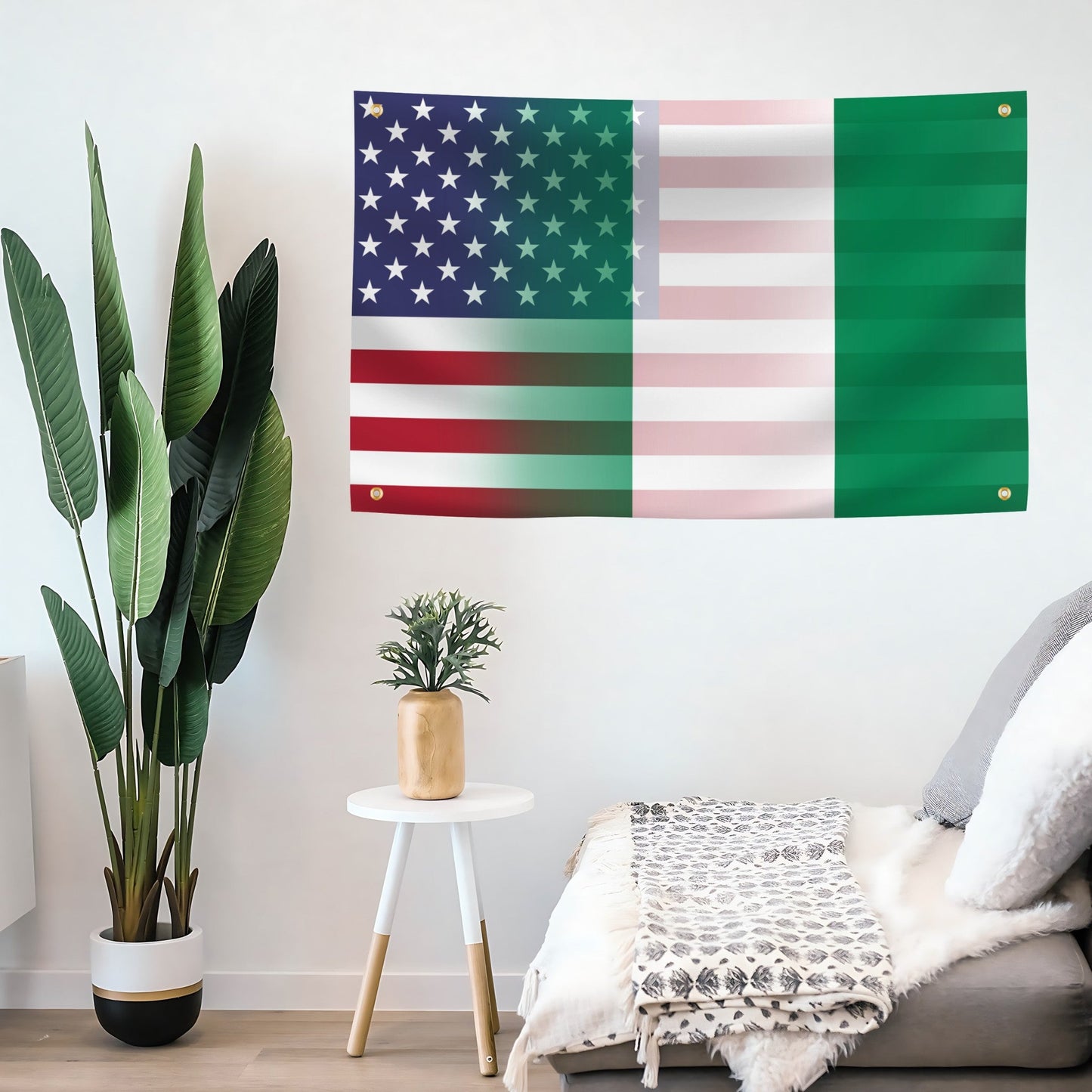 Nigerian American Hybrid Flag