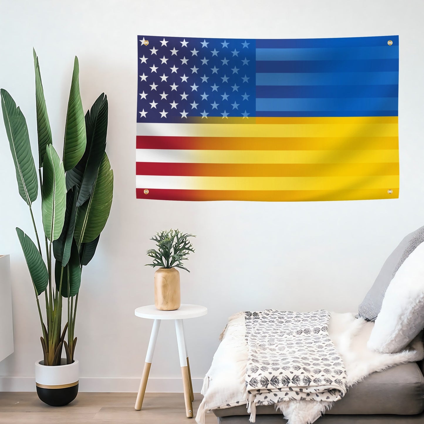 Ukrainian American Hybrid Flag