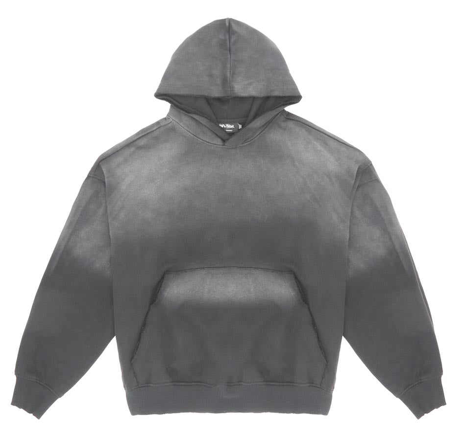 Garment Dye Distressed Drop Shoulder Hoodie