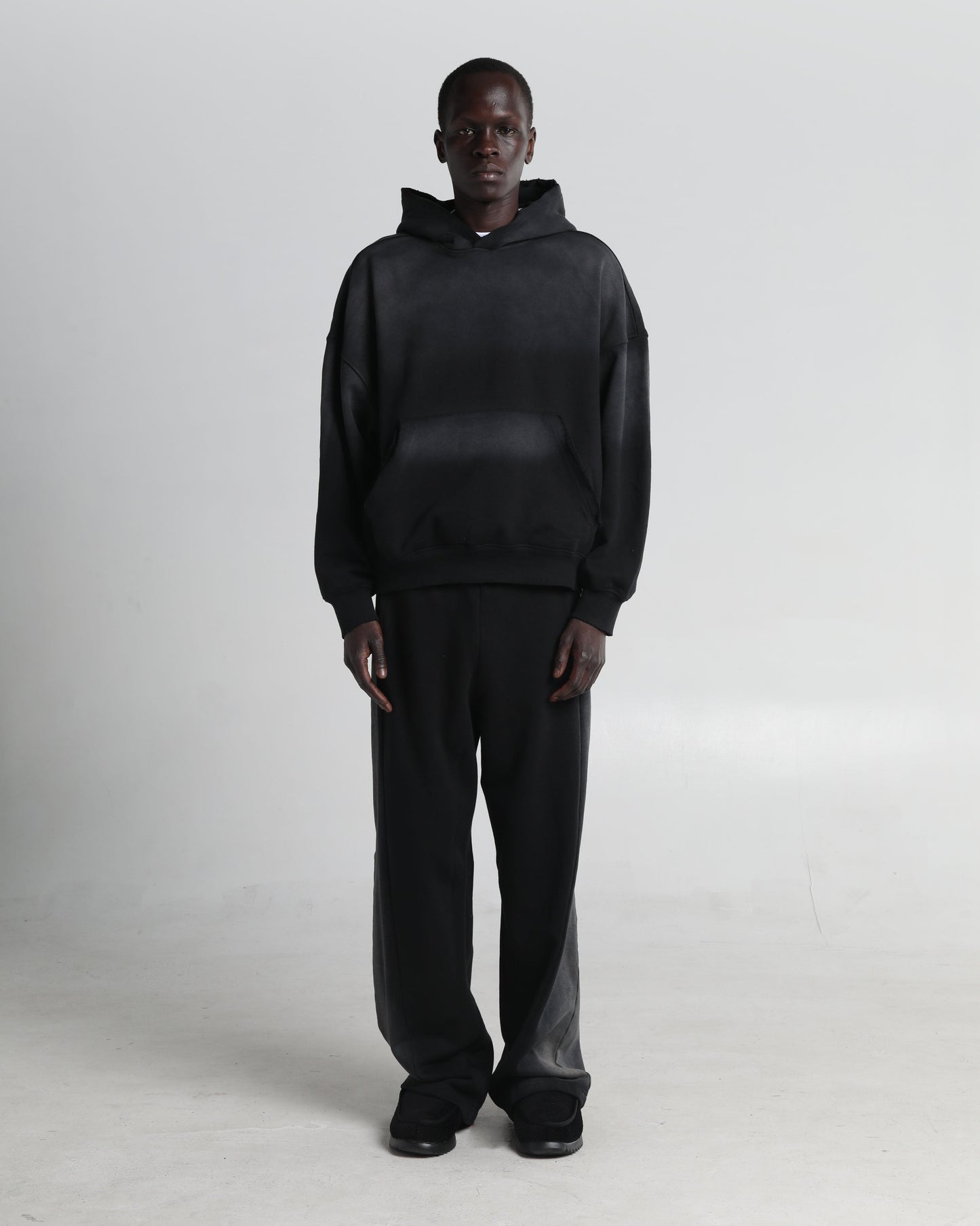 Garment Dye Distressed Drop Shoulder Hoodie