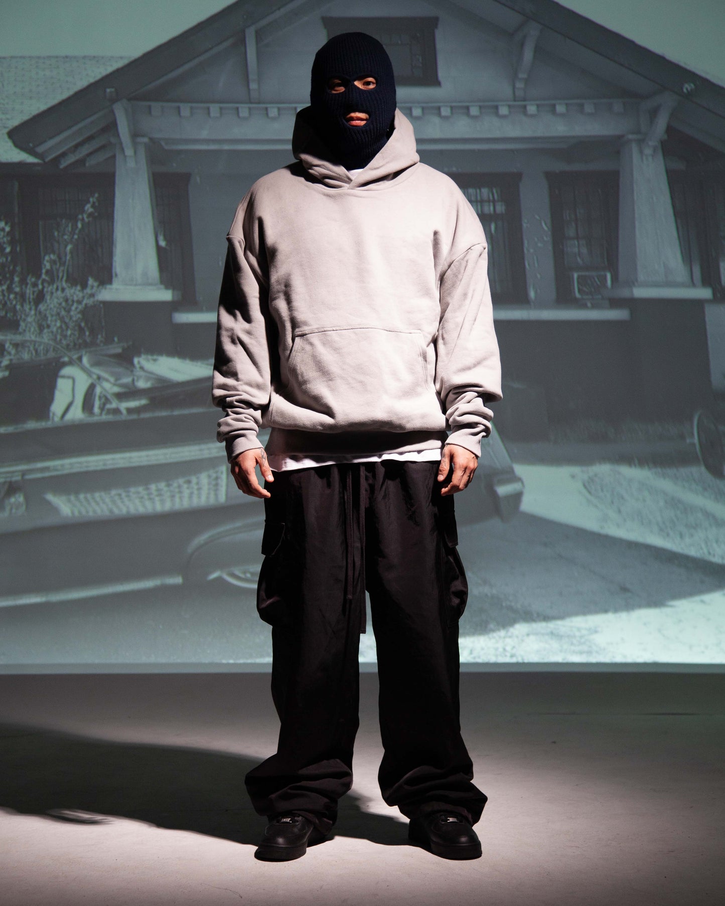 Garment Dye Double Layer Reversible Hoodie