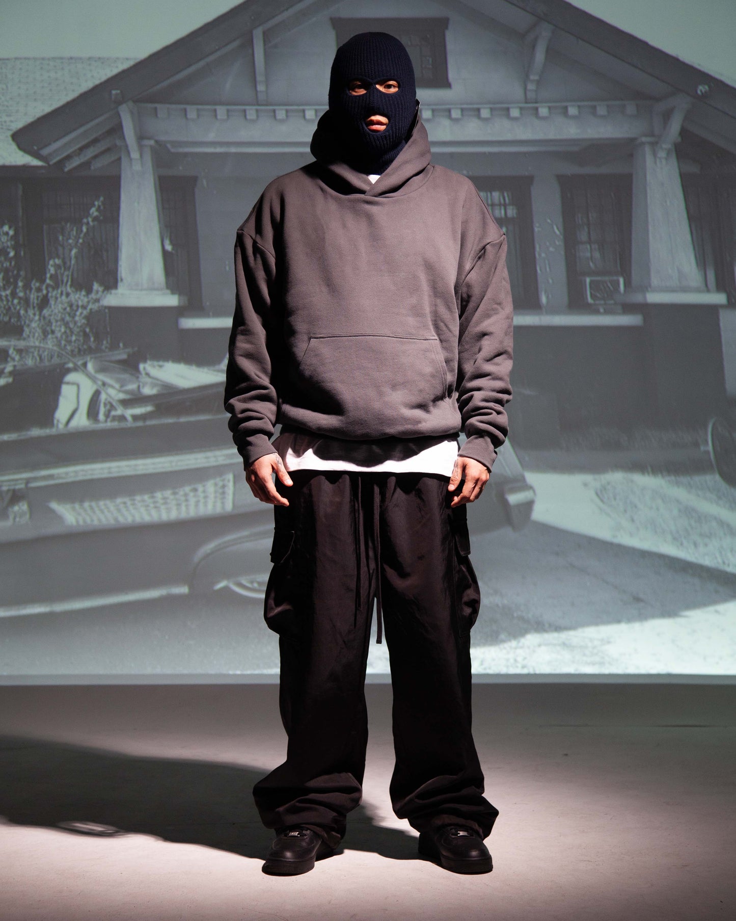 Garment Dye Double Layer Reversible Hoodie