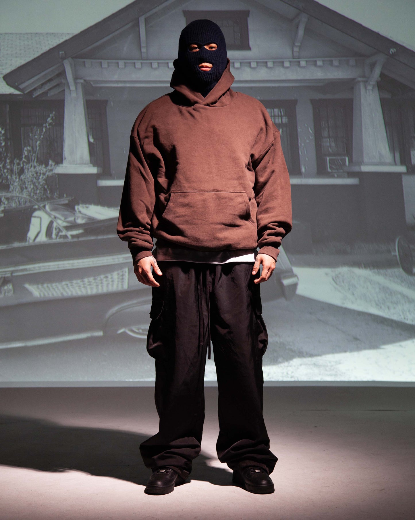 Garment Dye Double Layer Reversible Hoodie