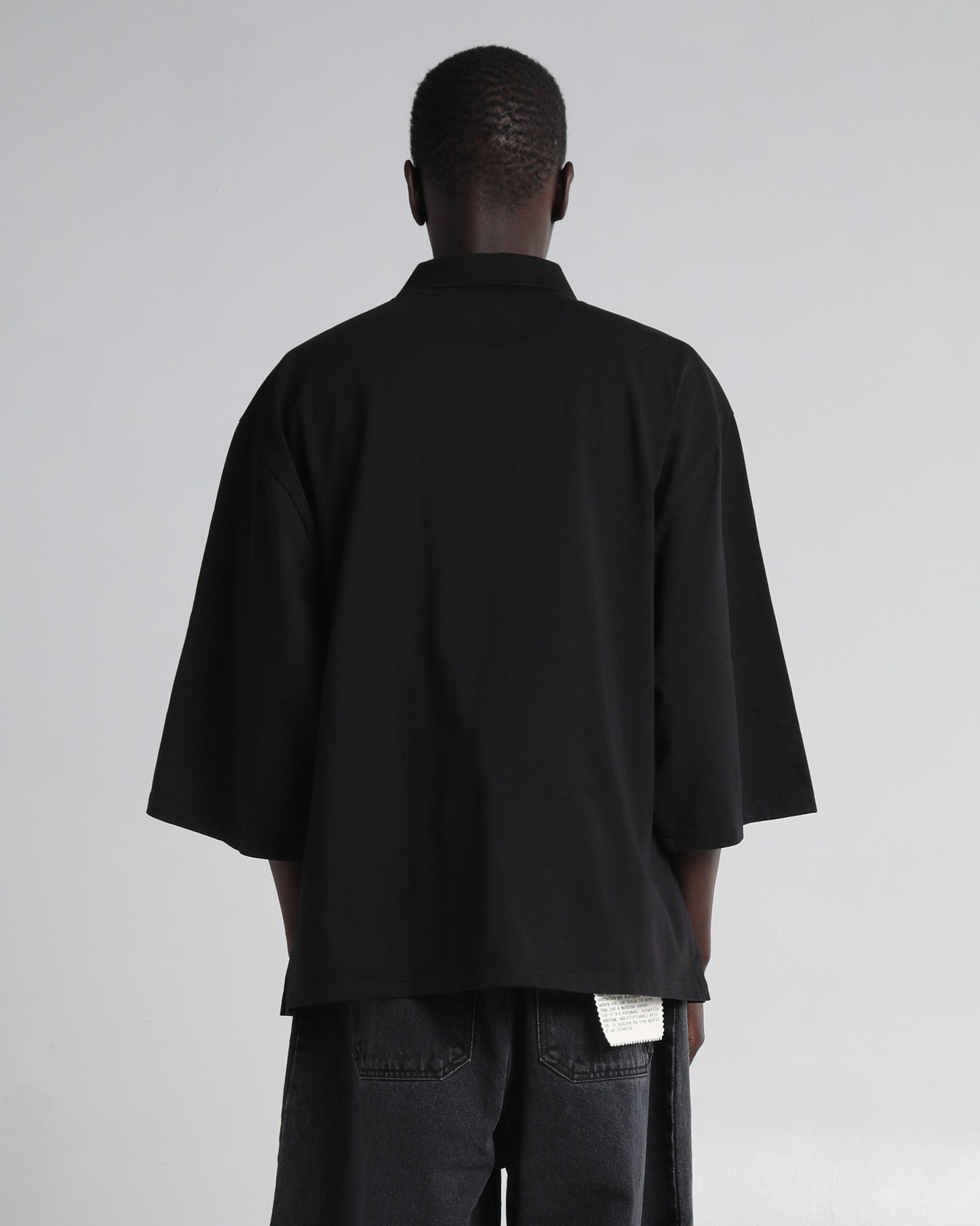 Garment Dye Drop Shoulder Polo Shirt