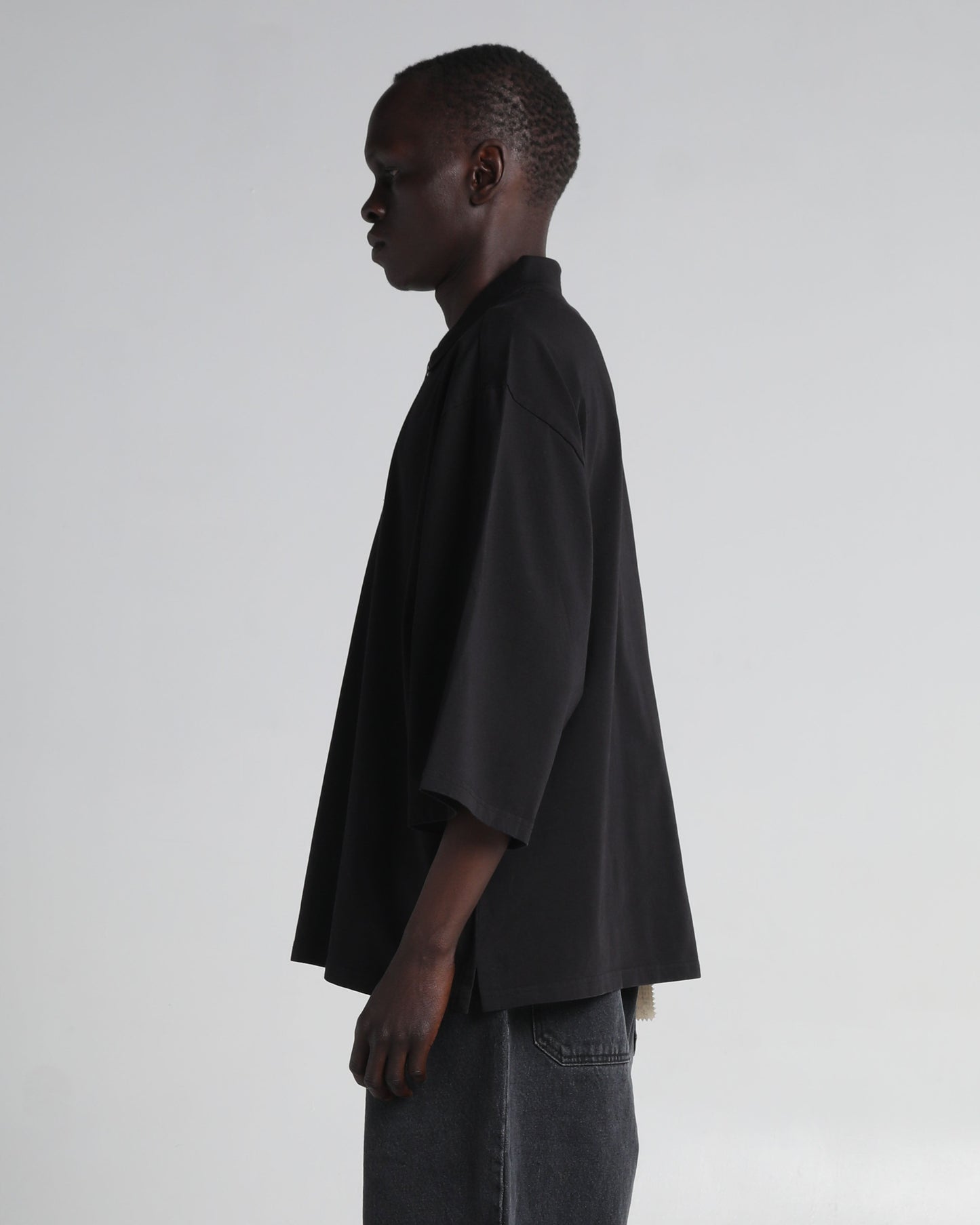 Garment Dye Drop Shoulder Polo Shirt