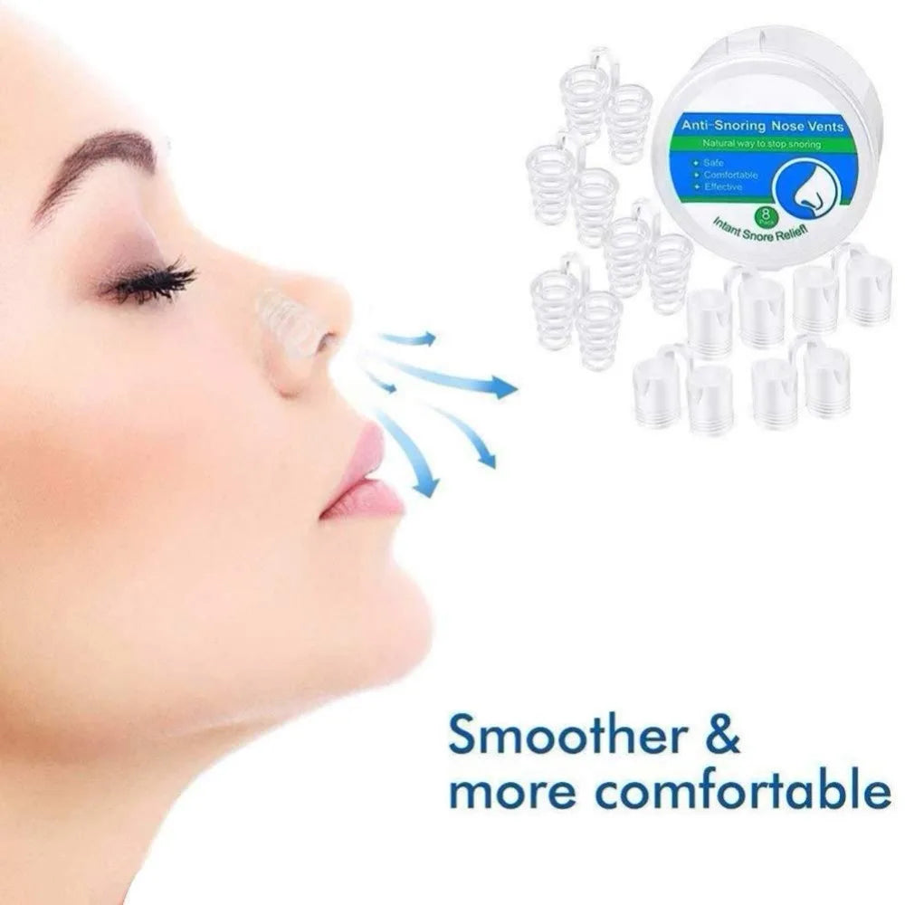 8PCS /set Snoring Solution Anti Snoring Devices Professional Snore Stopper Nose Vents Snore Nasal Dilators For Better Sleep