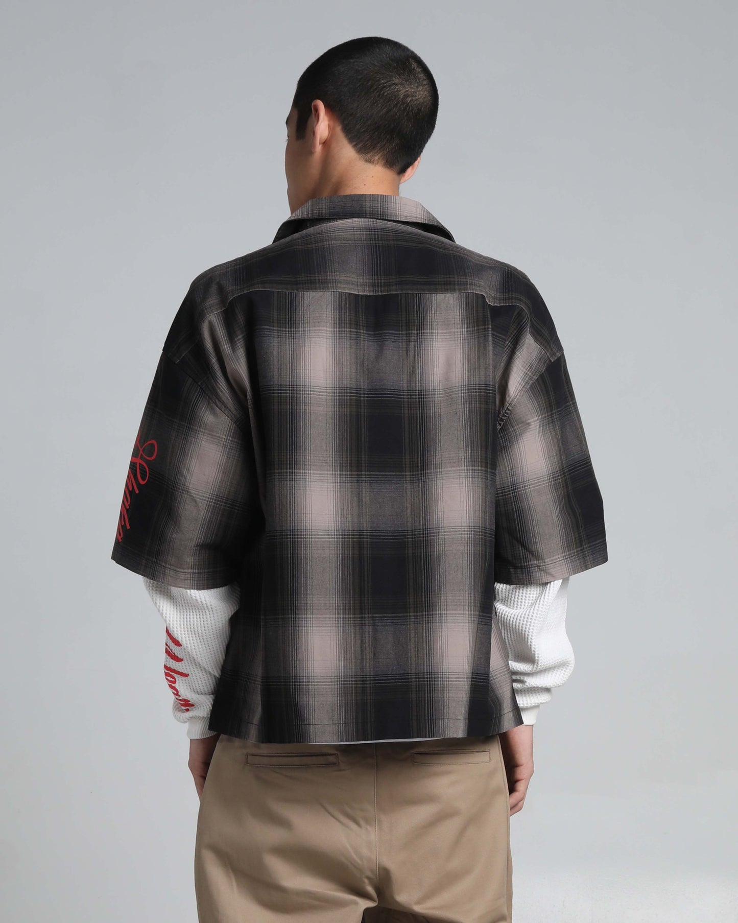 Layered Plaid Short Sleeve