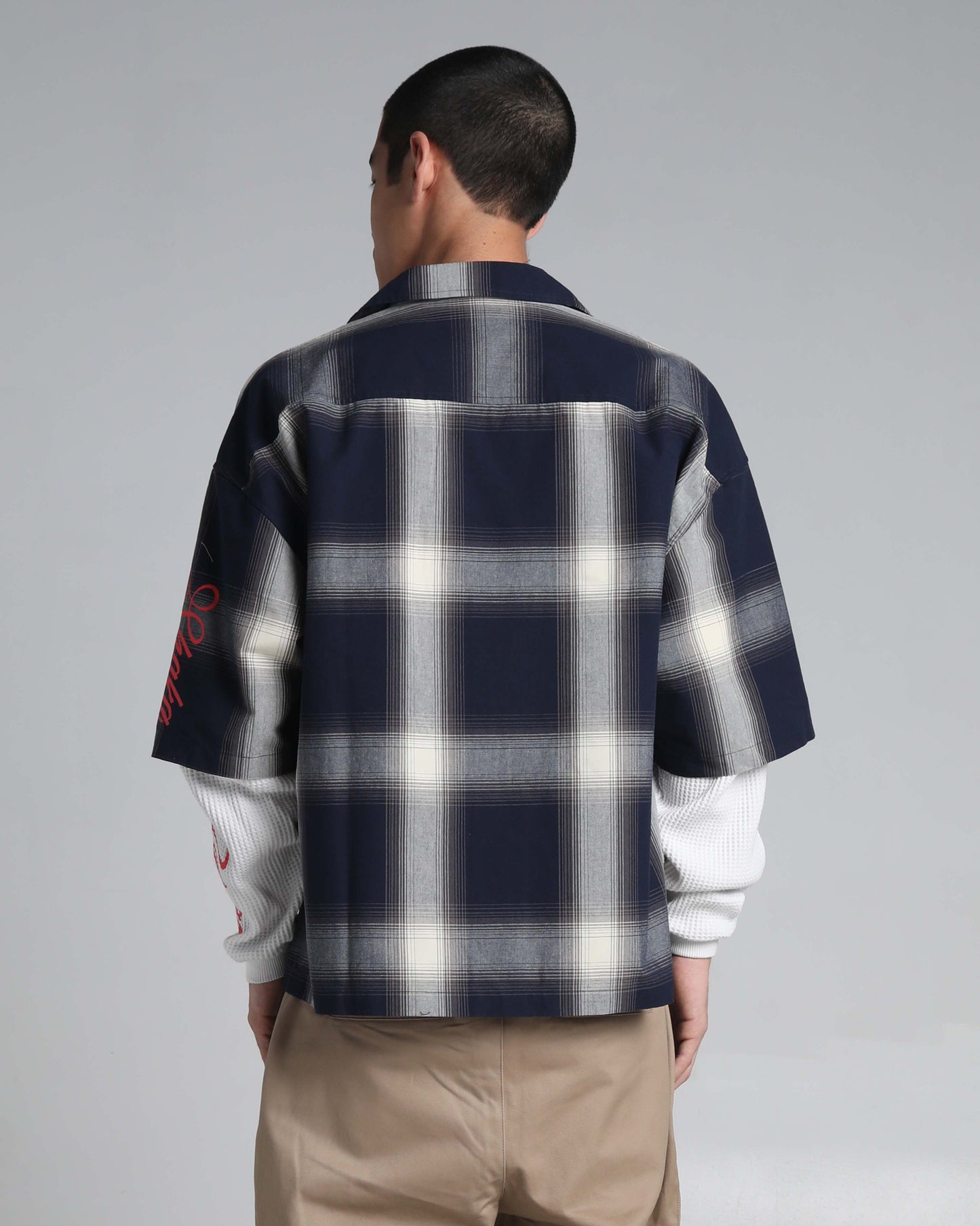 Layered Plaid Short Sleeve