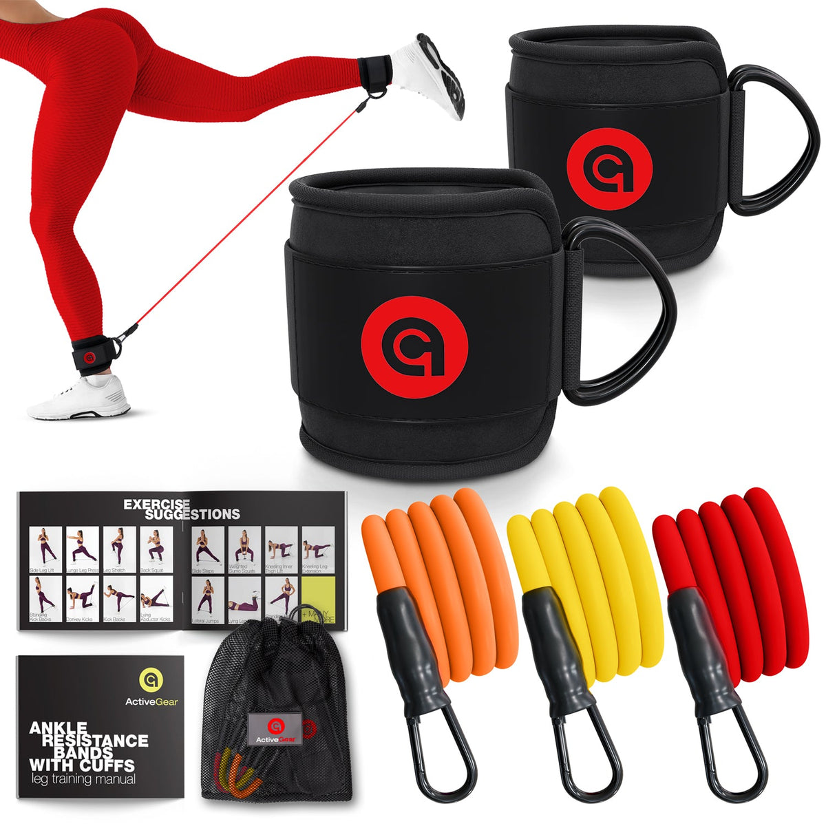 Ankle Resistance Bands with Cuffs