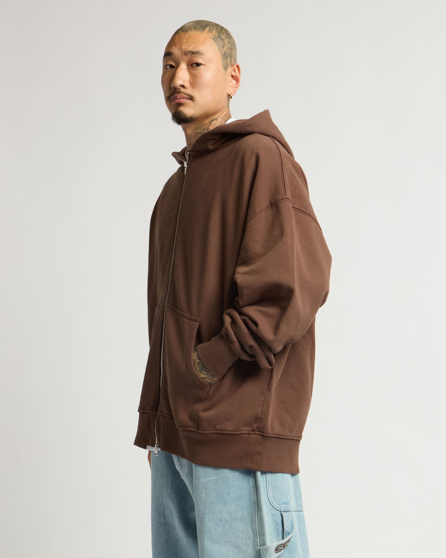 12.0oz Double Zip Garment Dye Hoodie
