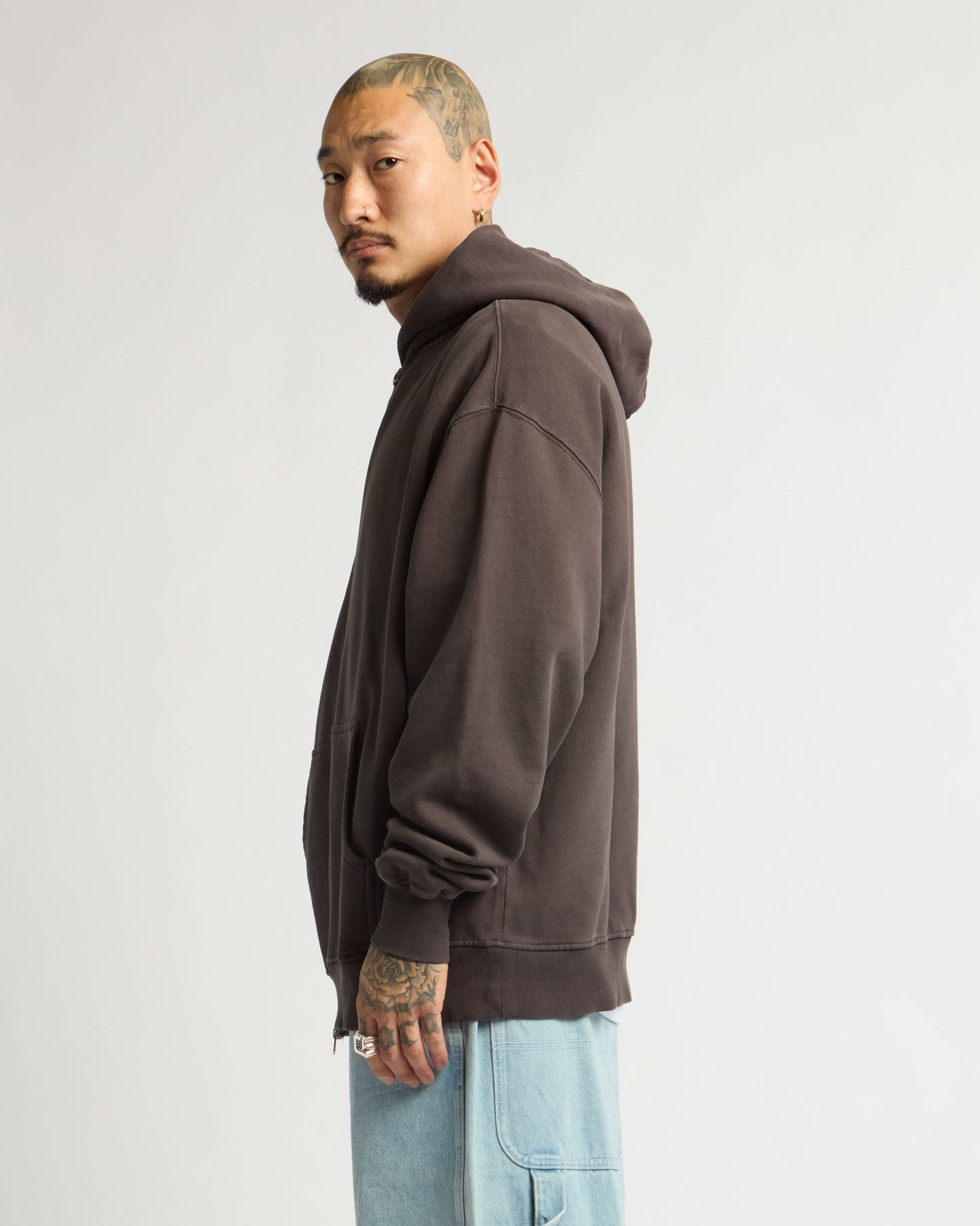 12.0oz Double Zip Garment Dye Hoodie