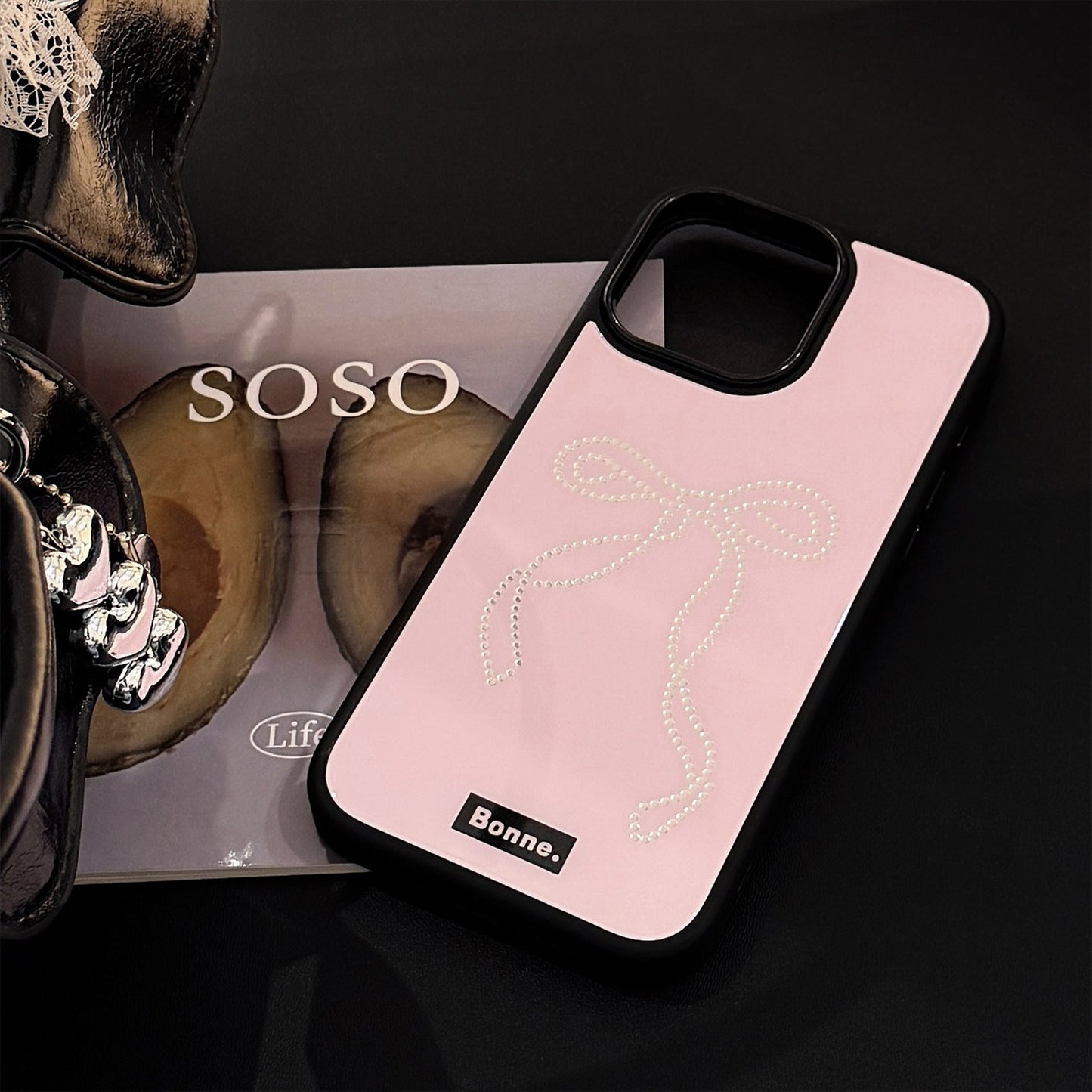 Gilt ins sweet cool wind iphone16 apple 17pro max mobile phone case 13 generation 14 bow 12 applicable