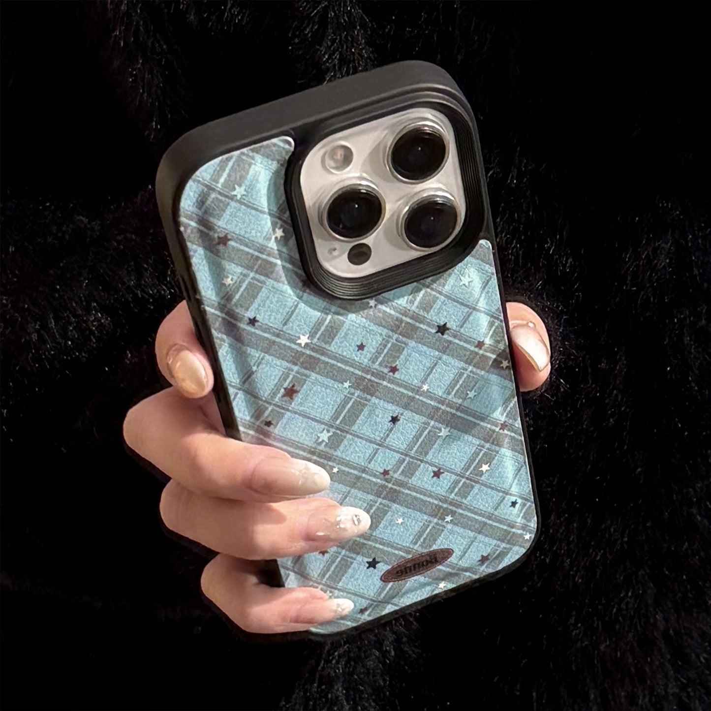 Personalized diamond star 16promax for iPhone15 Apple 17 mobile phone case 13 cortex thickened 14 anti-drop