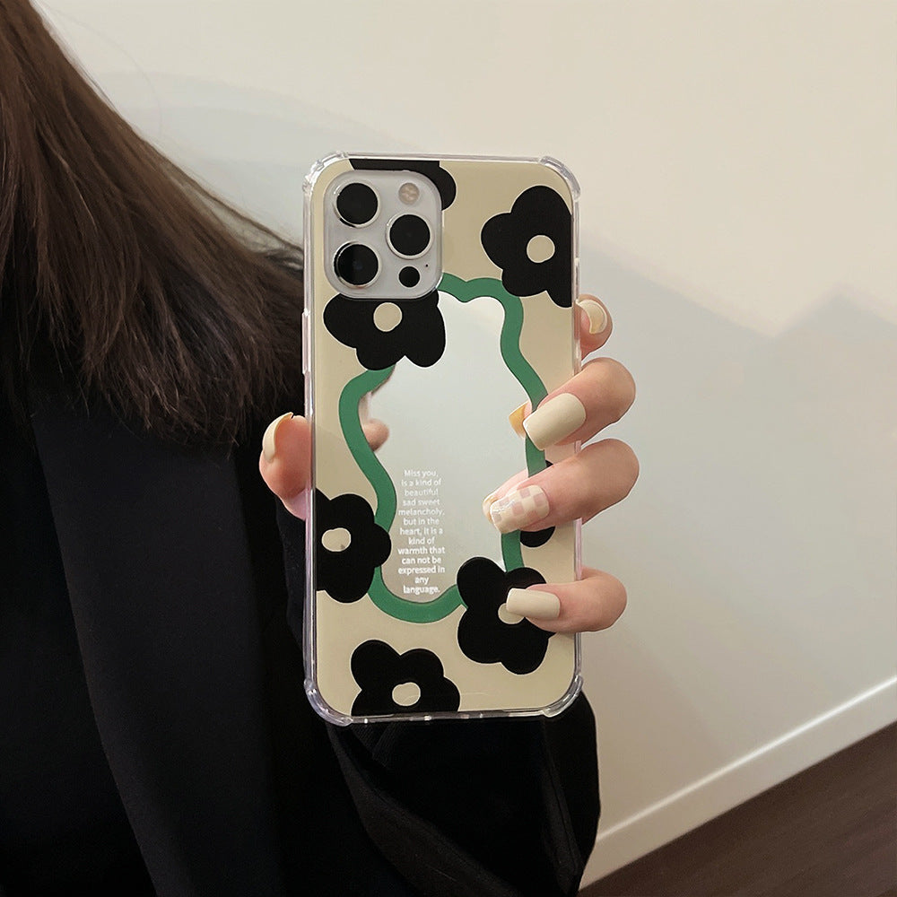 Mirror niche personality suitable for 17pro max apple iphone16 mobile phone case 14pro anti-drop 15/8 sets 11