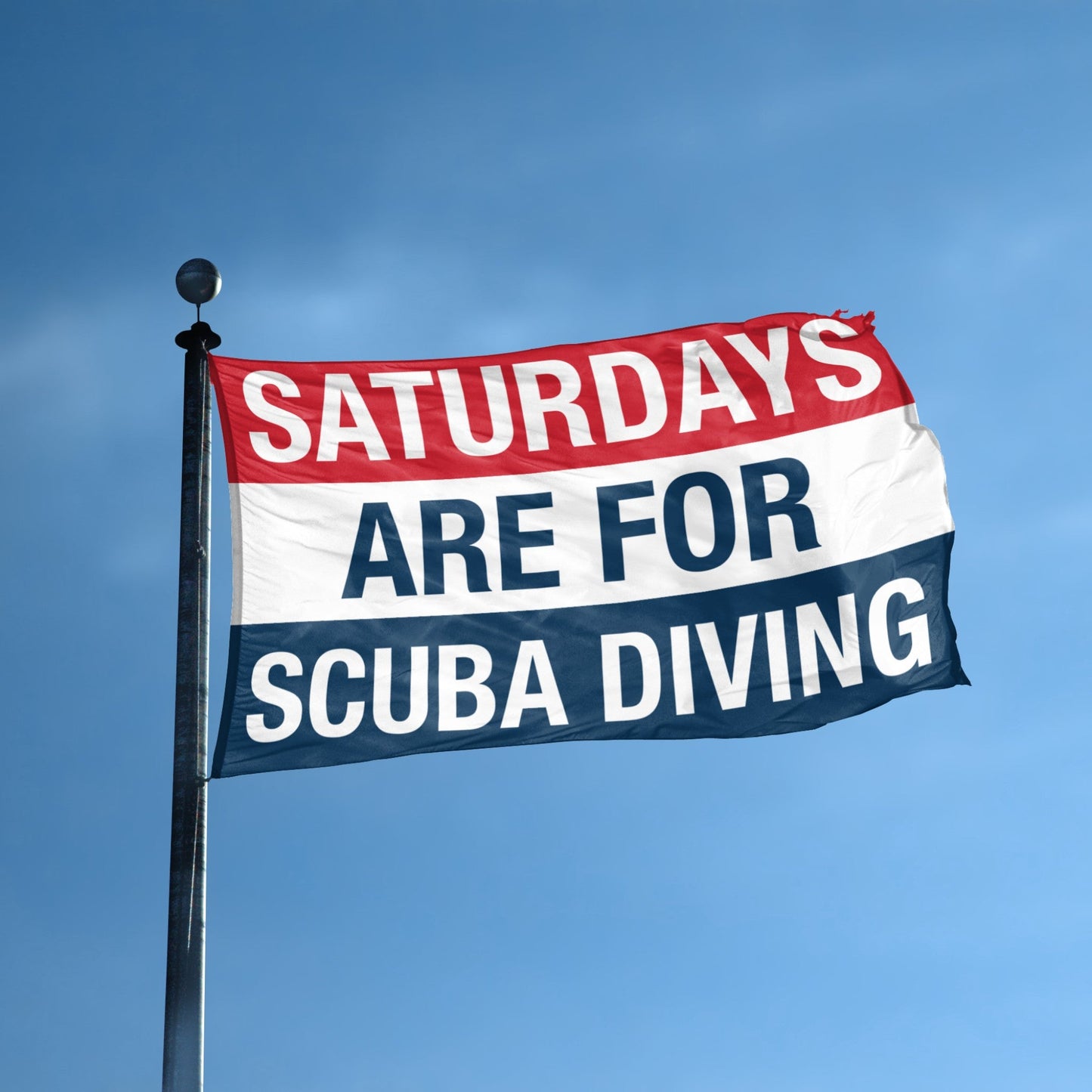 Saturdays Are for Scuba Diving Flag