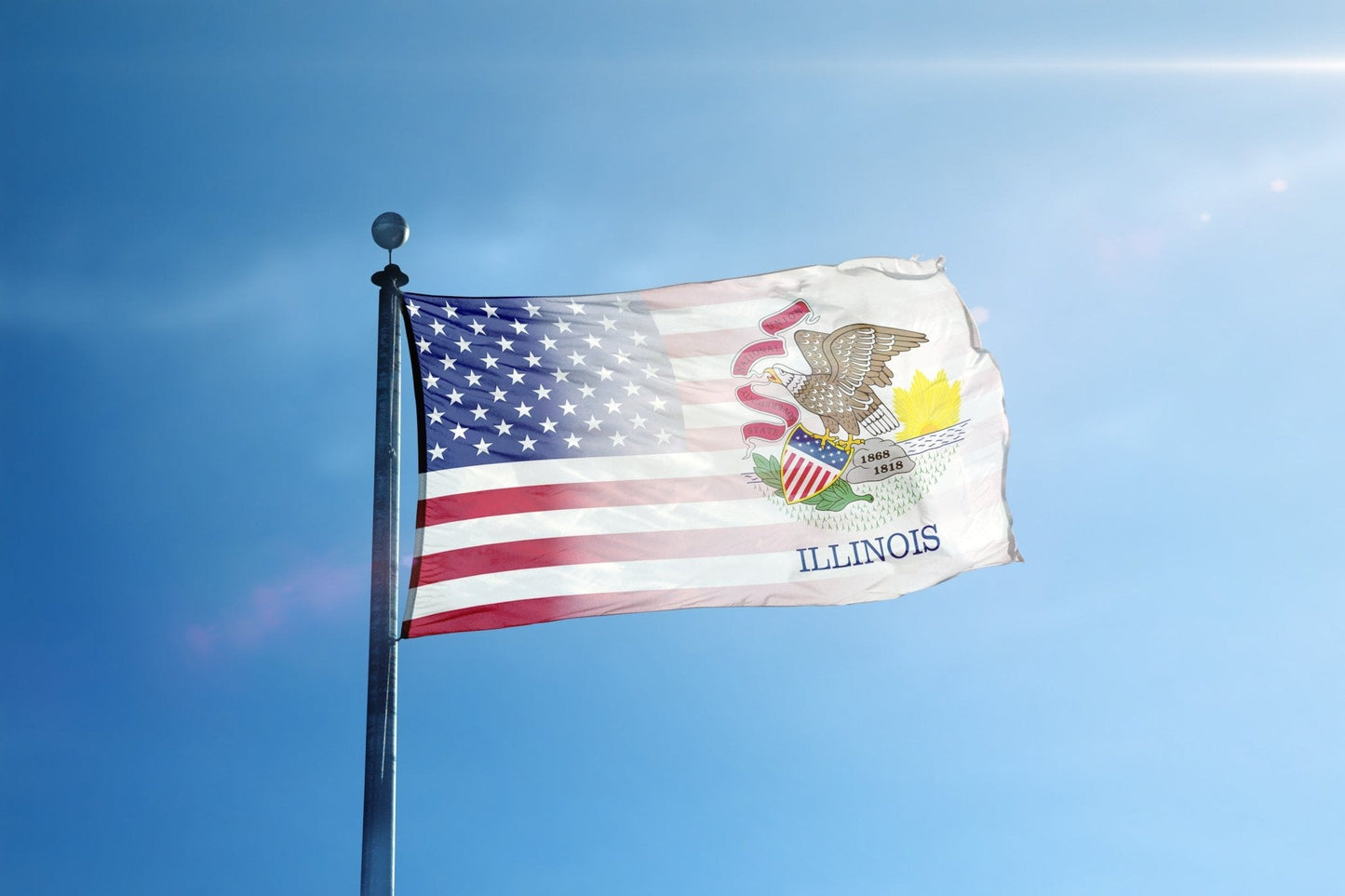 Illinois & American Flag Blend