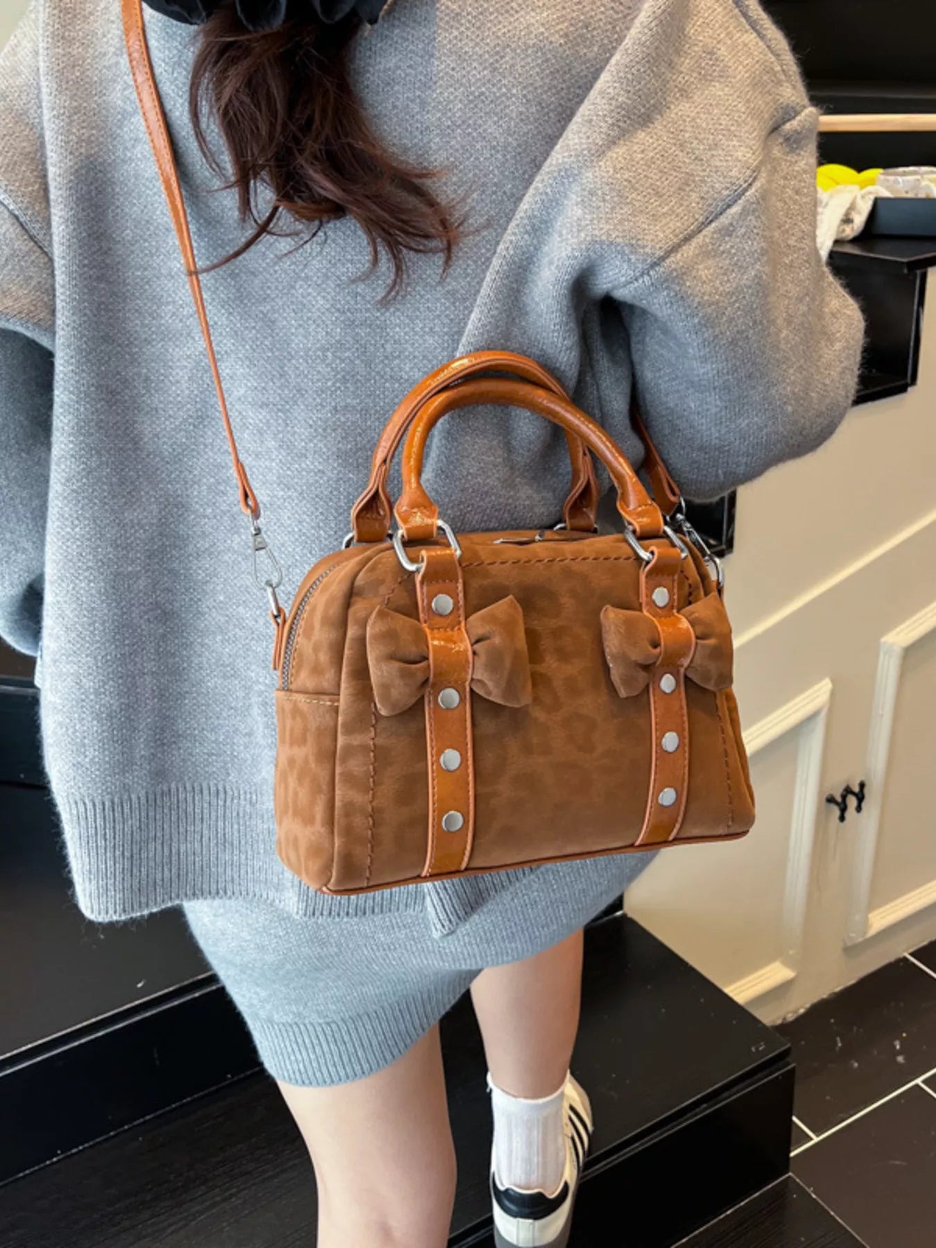 Bow Decor Crossbody Bag