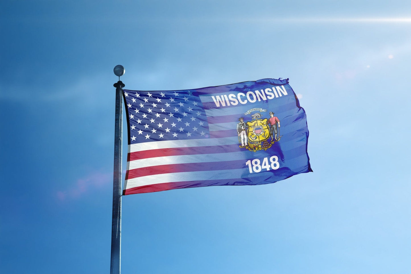 Wisconsin & American Flag Blend