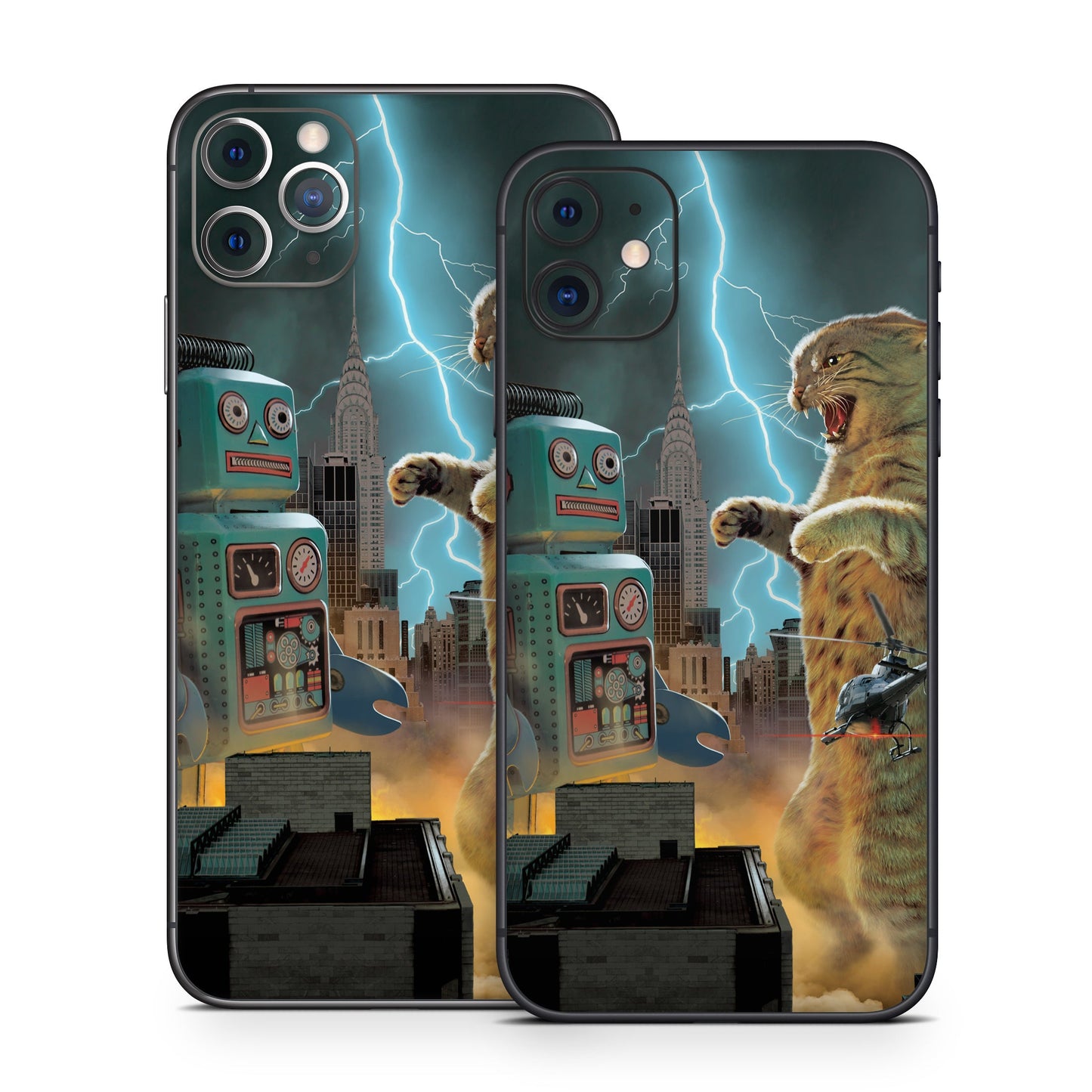 Catzilla Vs Robot - Apple iPhone 11 Skin