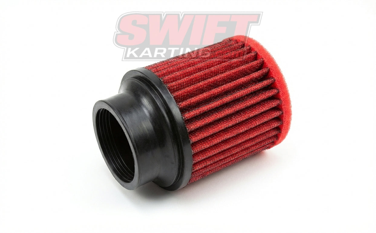 4-Inch Red Uni-Filter for Kart Air Box Systems