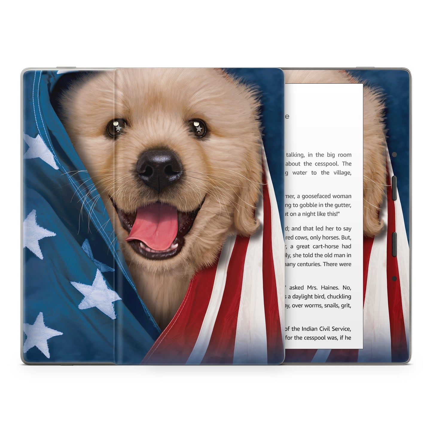 Patriotic Retriever - Amazon Kindle Skin