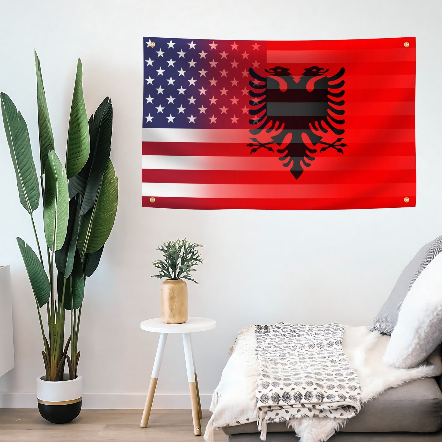 Albanian American Hybrid Flag