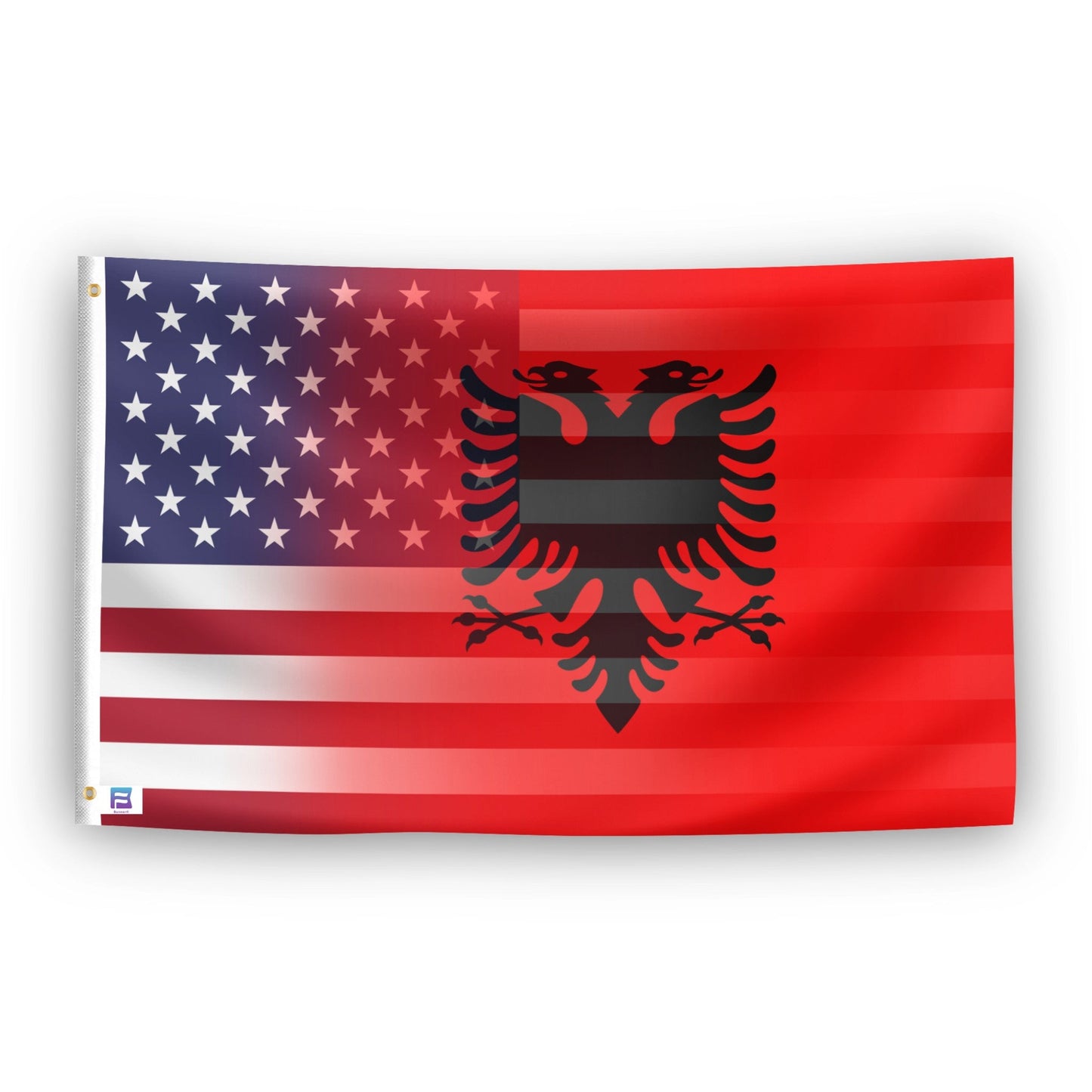Albanian American Hybrid Flag