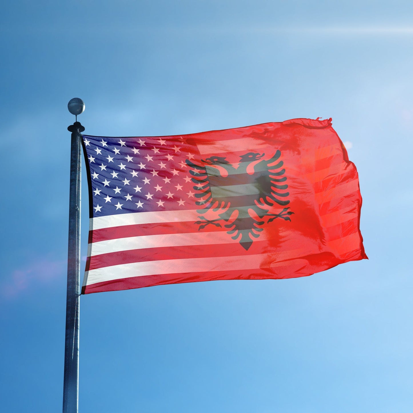 Albanian American Hybrid Flag