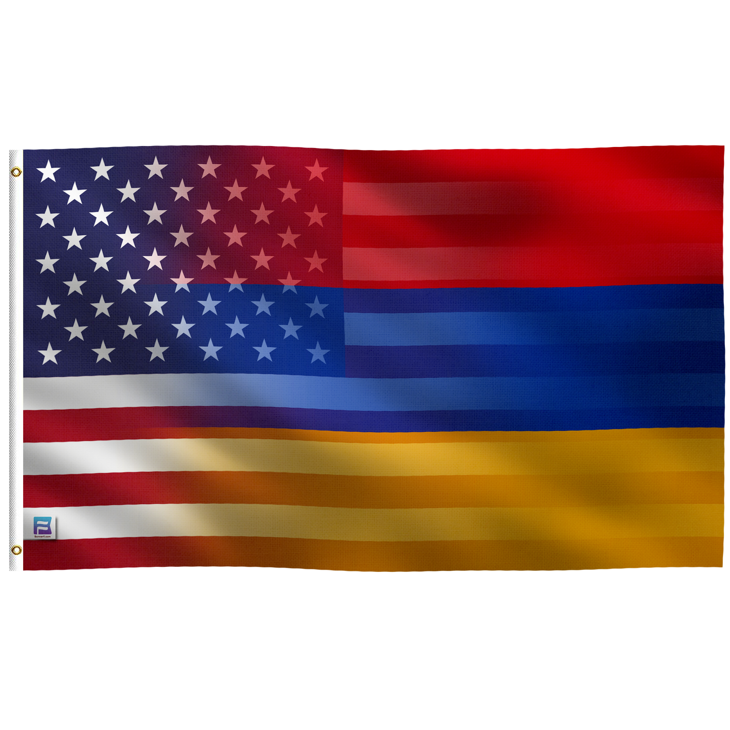 Armenian American Hybrid Flag