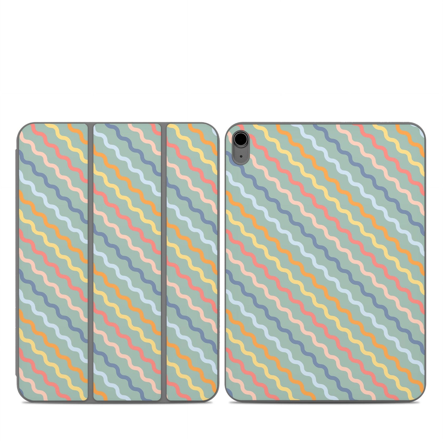 Wavy Diagonal Lines - Apple Smart Folio Skin