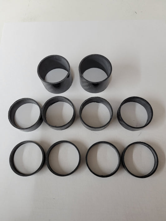 Versatile Carbon Fiber Spacer Kit for 1.25" Kart Axles