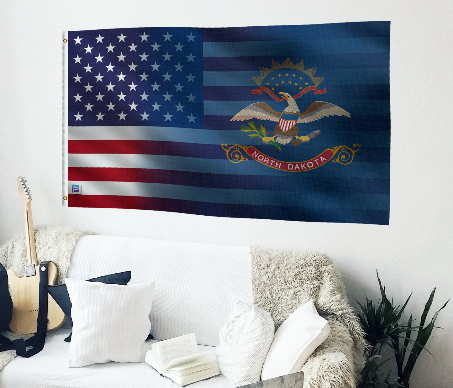 North Dakota & American Flag Blend
