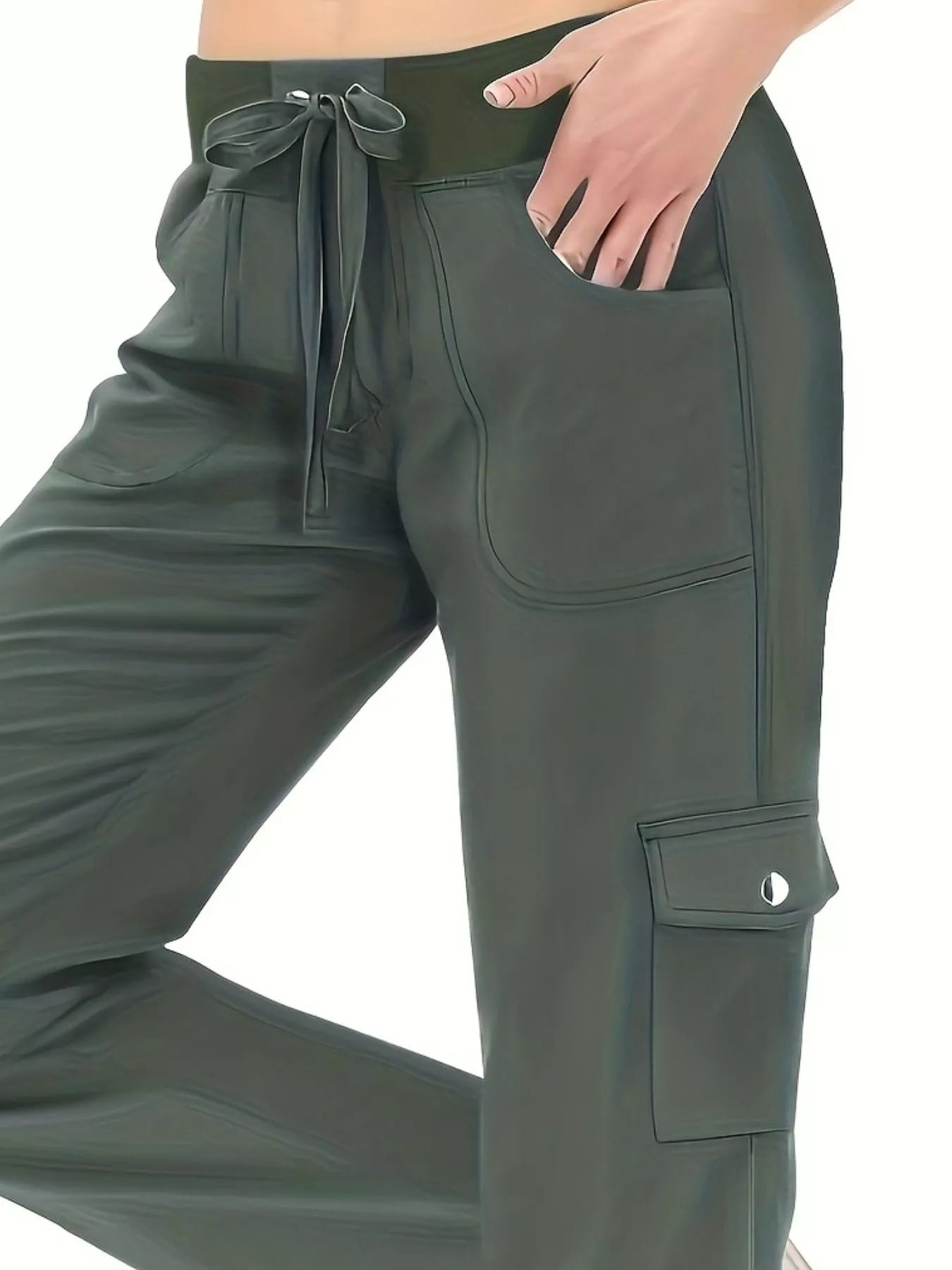 Relaxed Fit Active Pants with Drawstring Waist