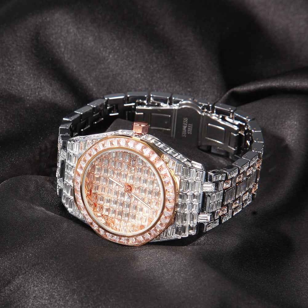 Men's Hip Hop Watch - Quartz Casual Round Sports Timepiece