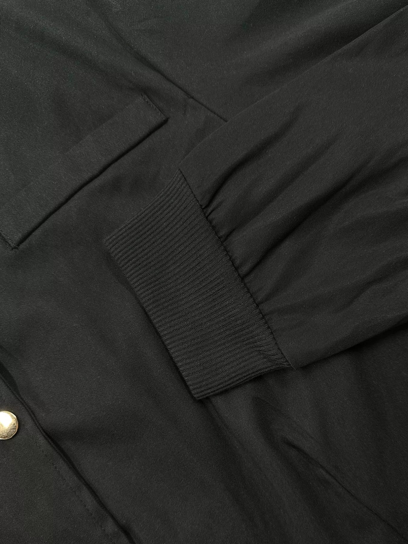 Snap Down Cropped Bomber Jacket
