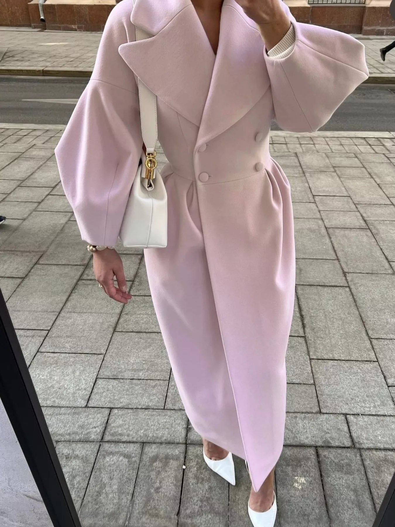 Double-Breasted Longline Coat