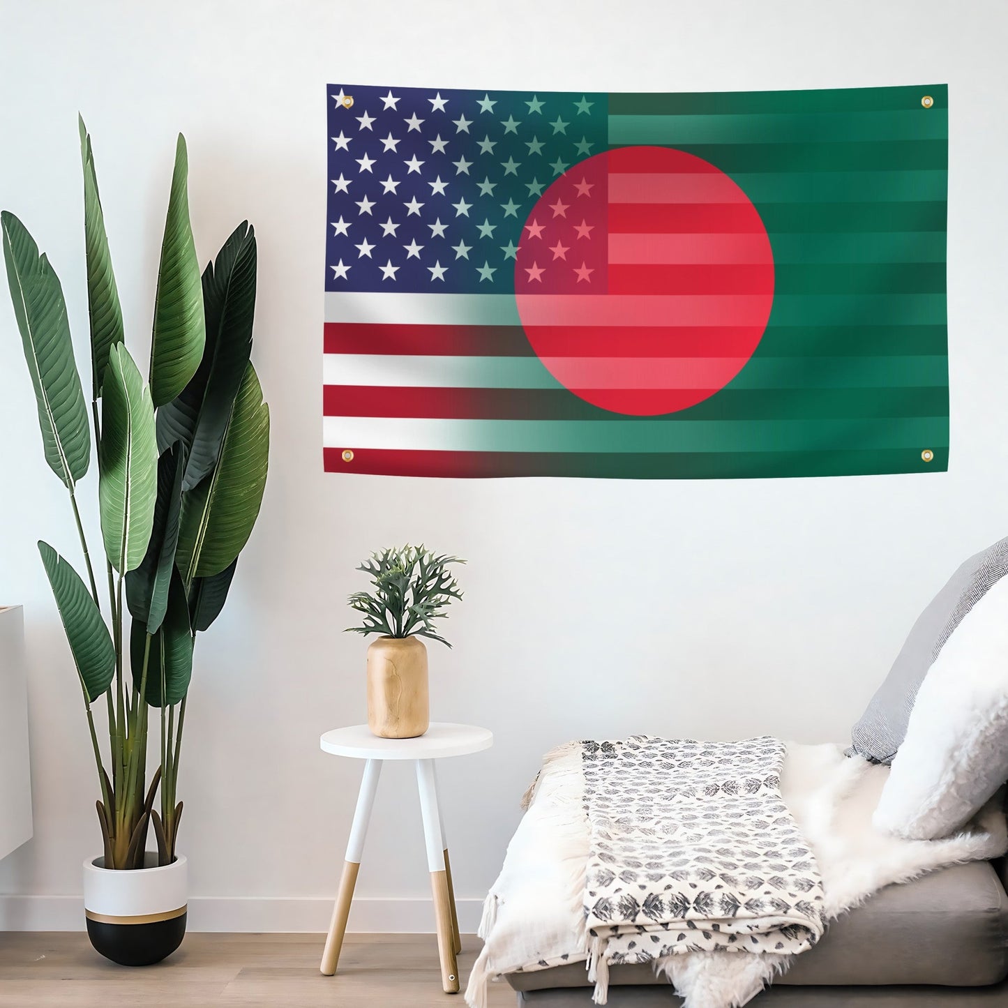 Bengali American Hybrid Flag