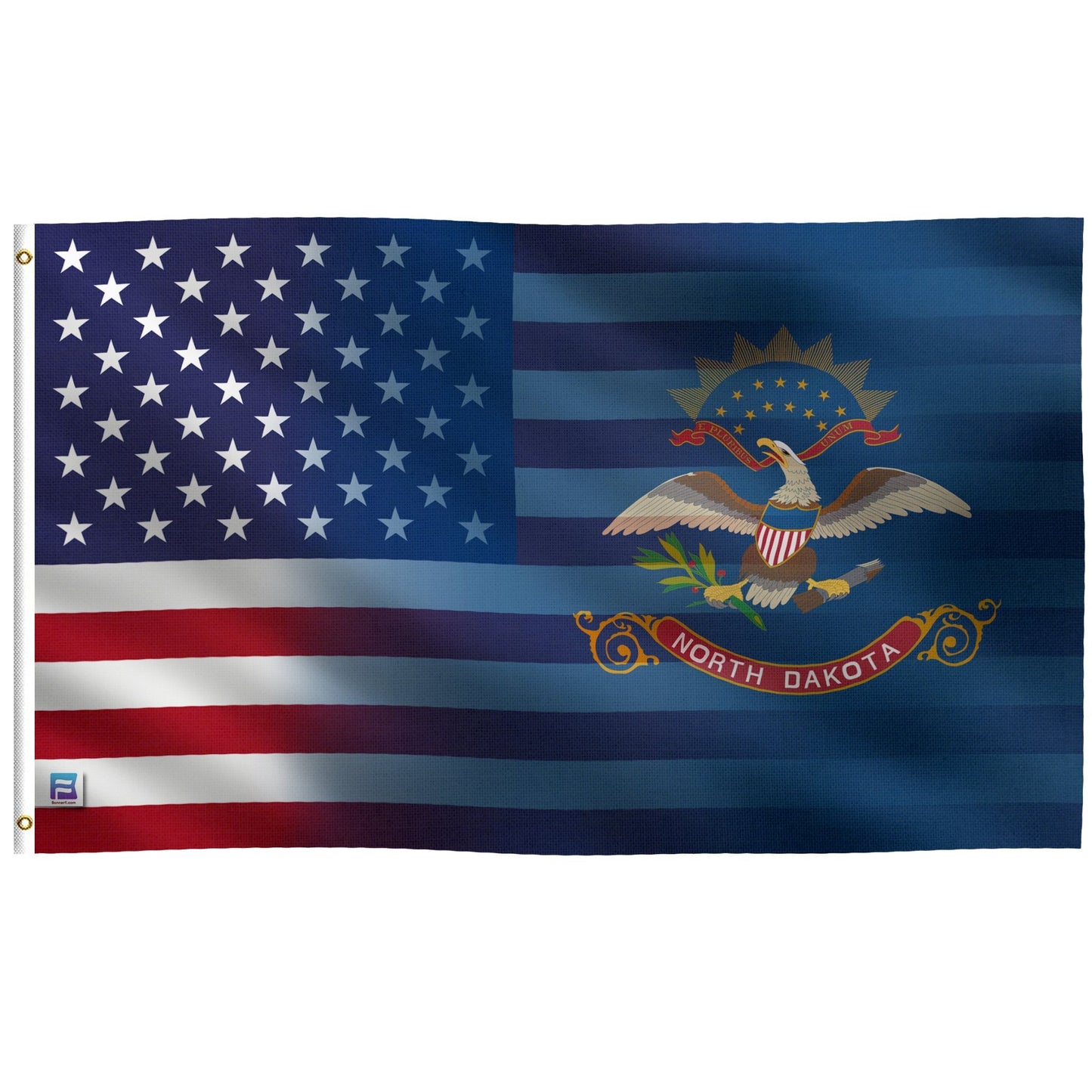 North Dakota & American Flag Blend