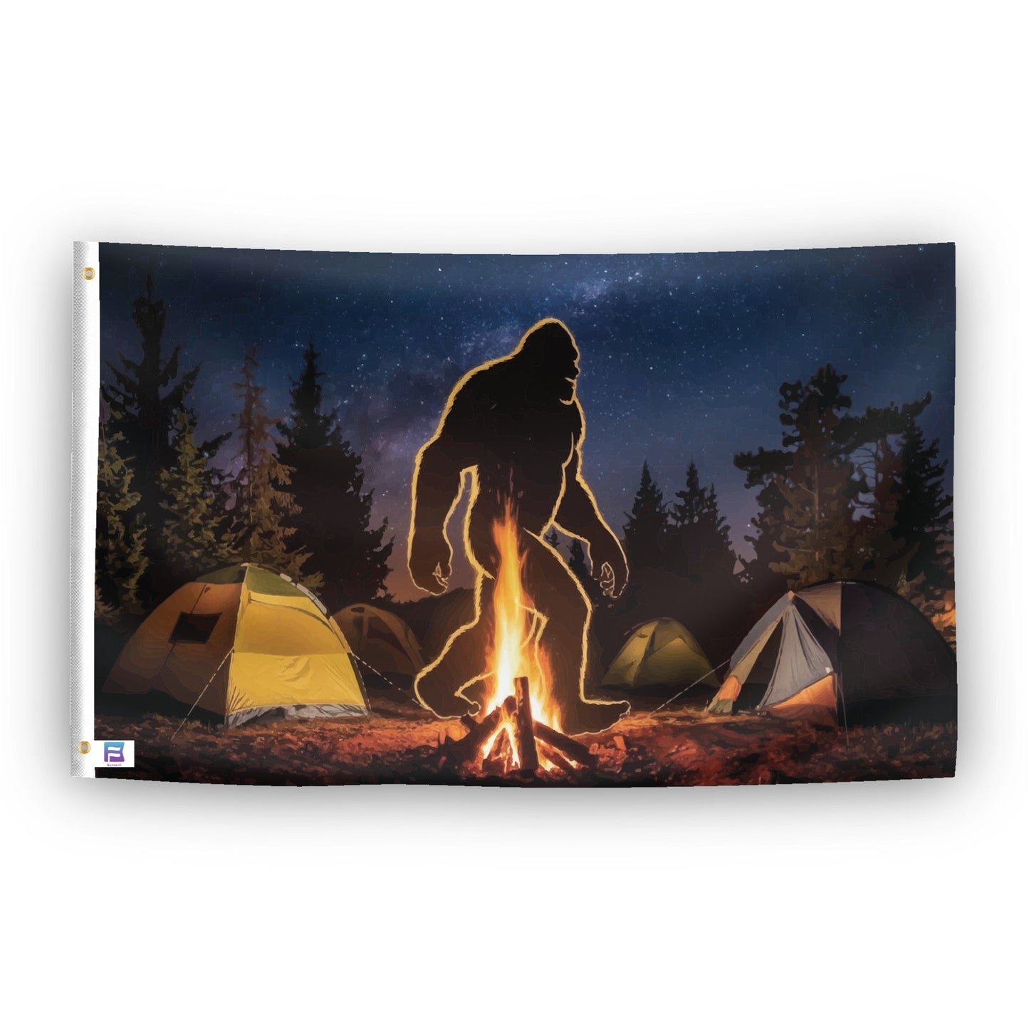 Bigfoot Campfire Flag