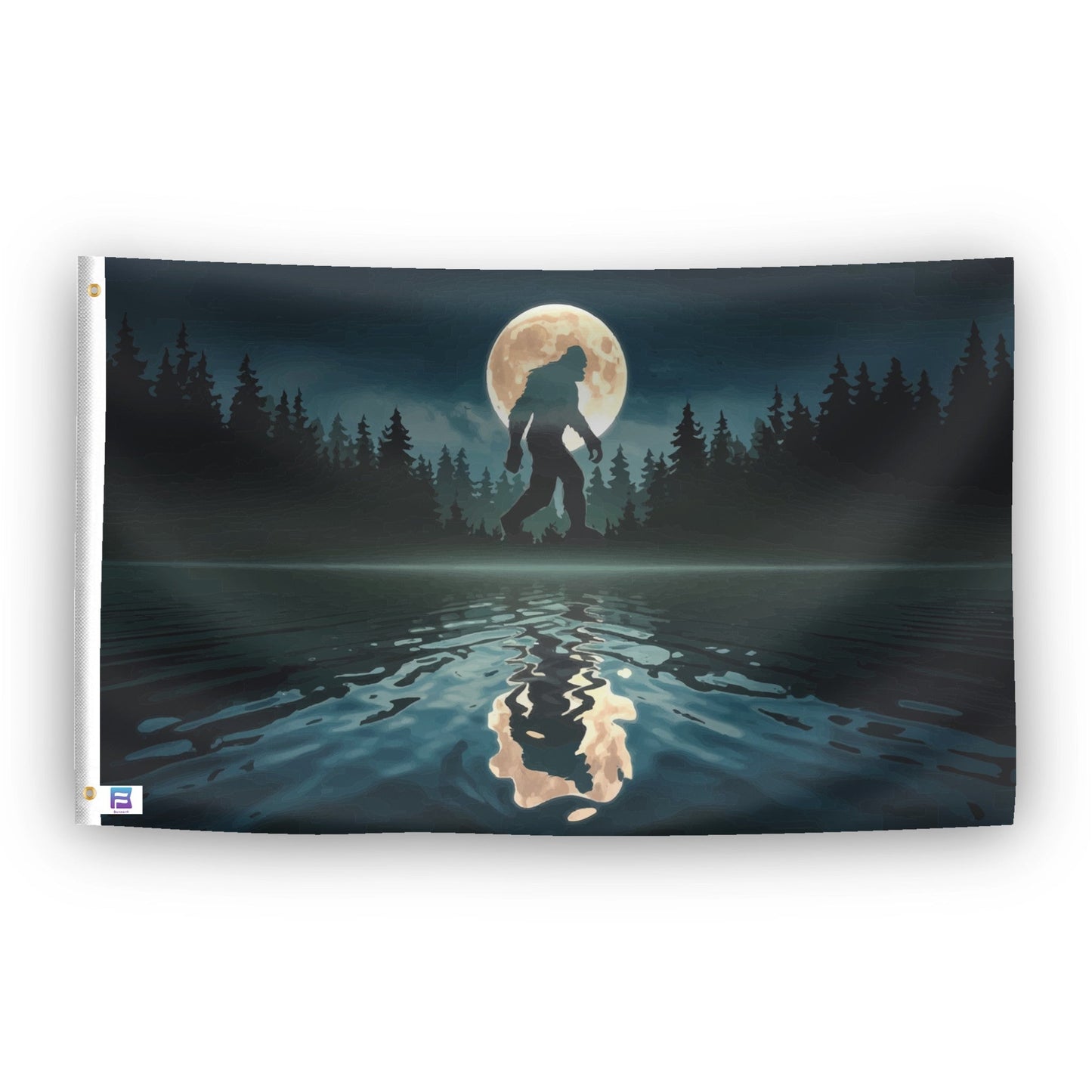 Bigfoot Full Moon Flag
