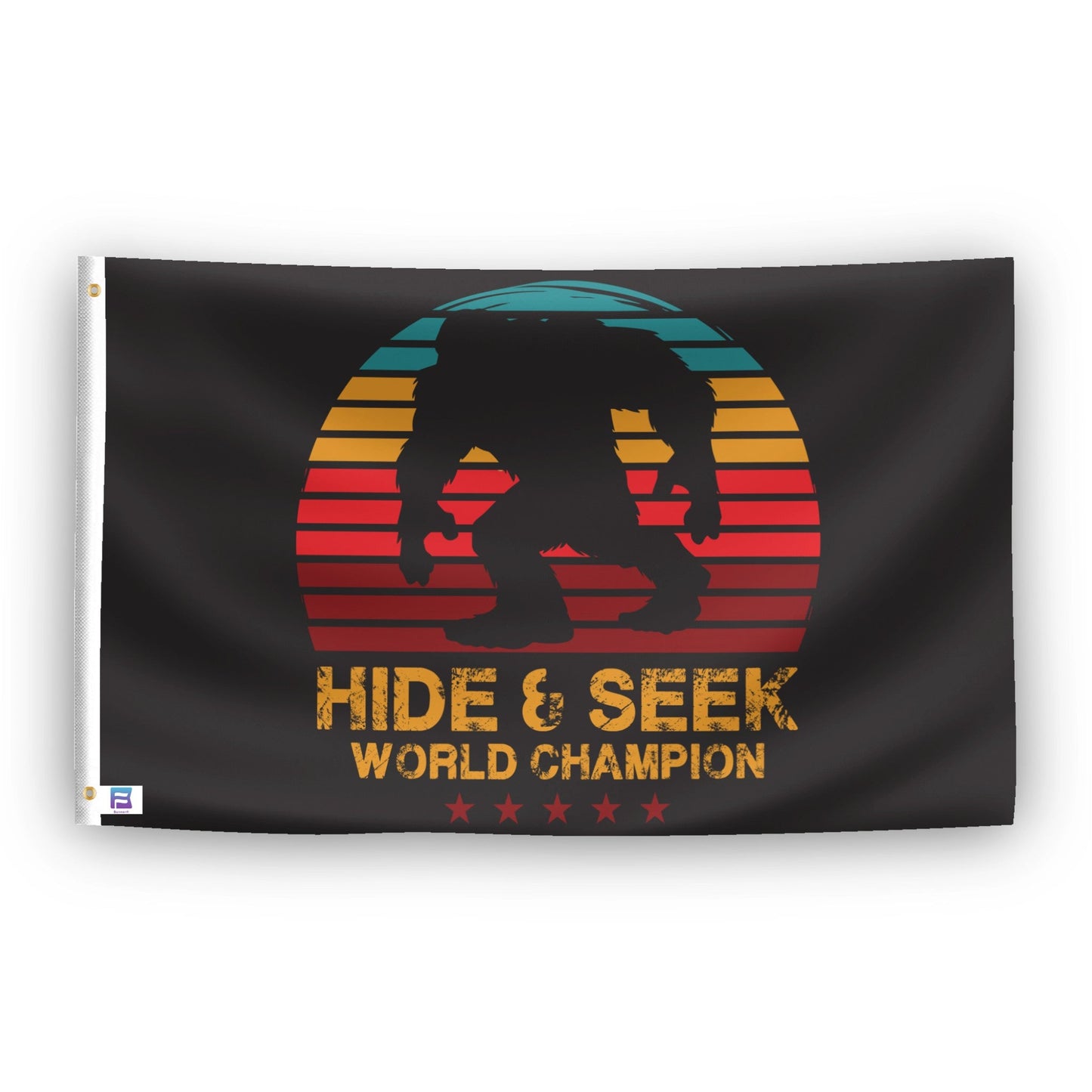 Bigfoot Hide & Seek World Champion Flag