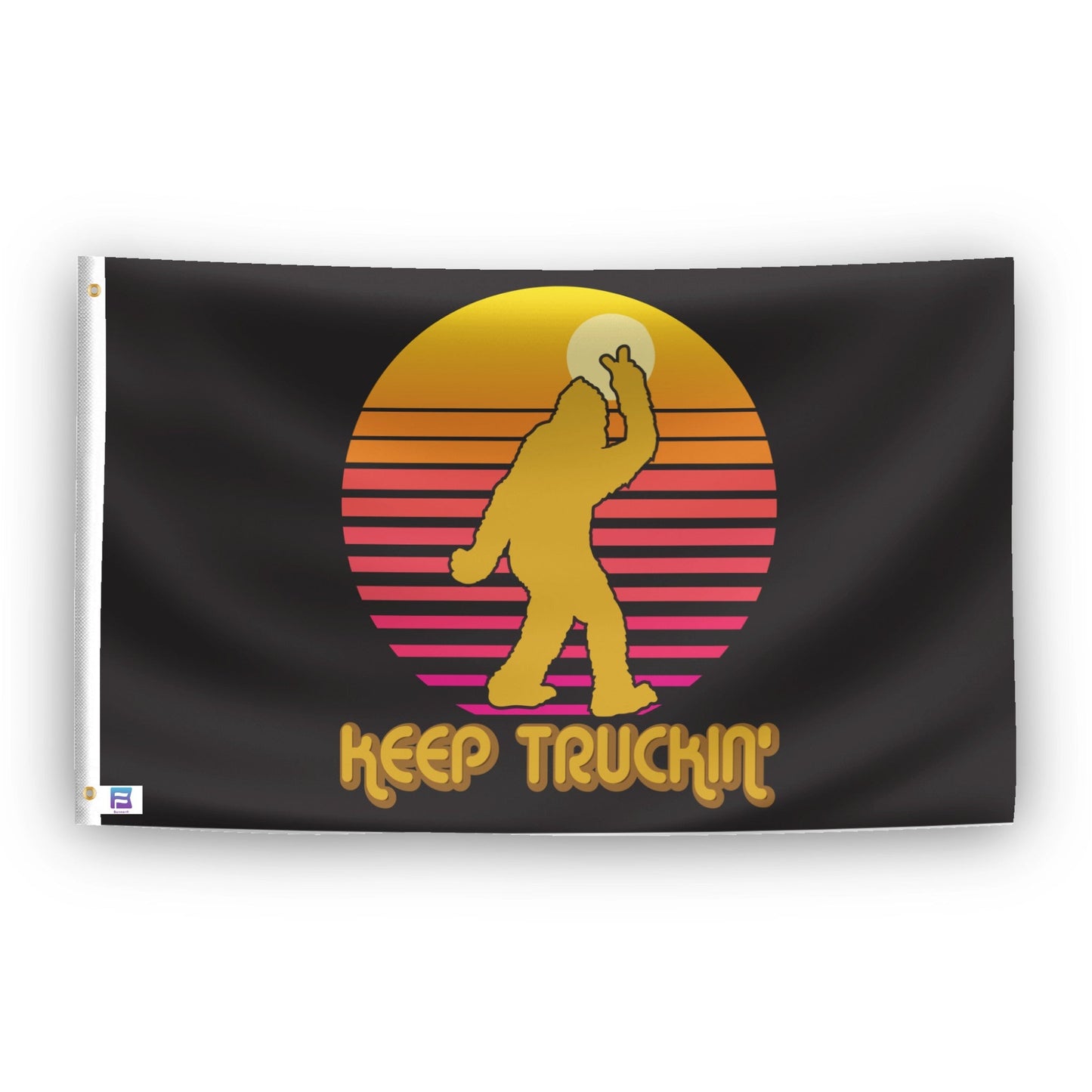 Bigfoot Keep Truckin' Flag
