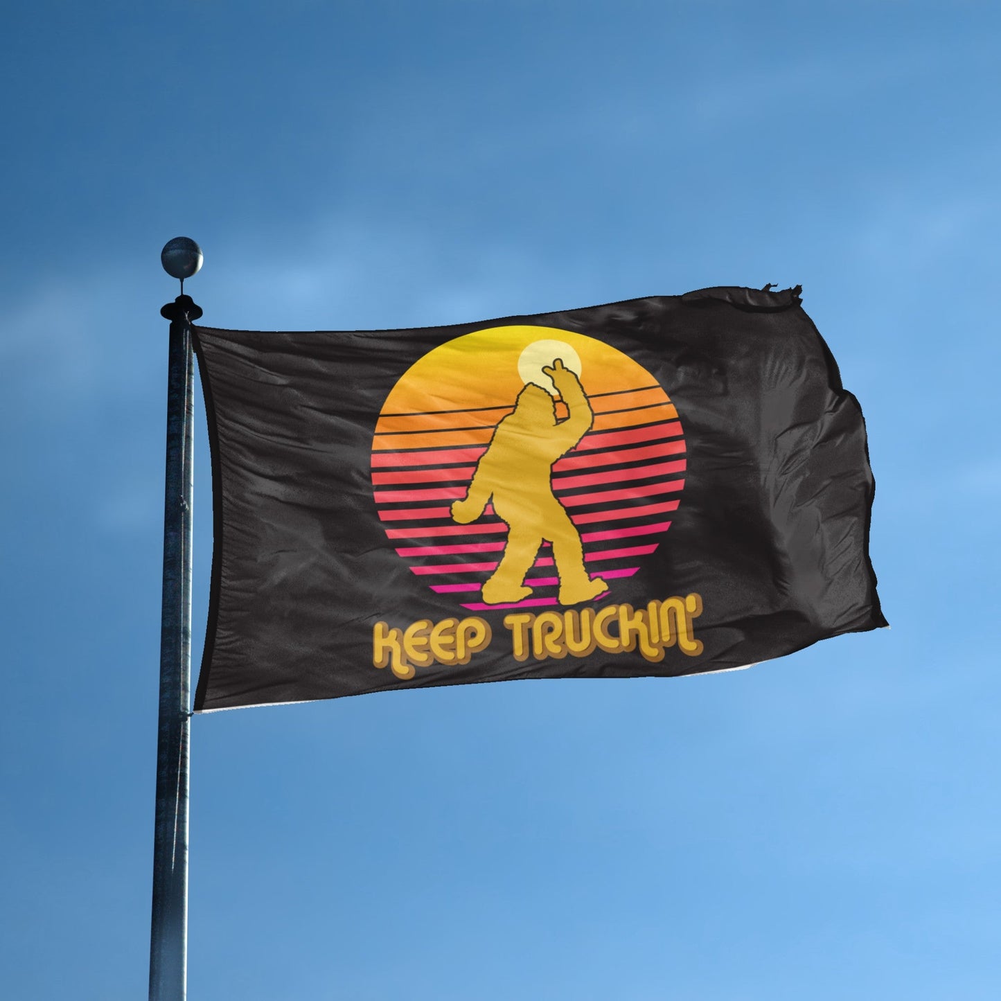 Bigfoot Keep Truckin' Flag