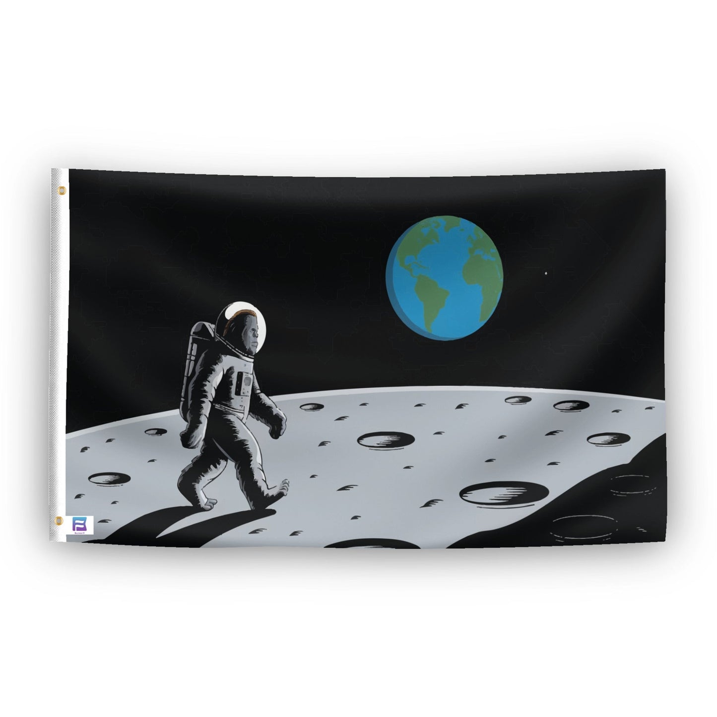 Bigfoot Moon Landing Flag